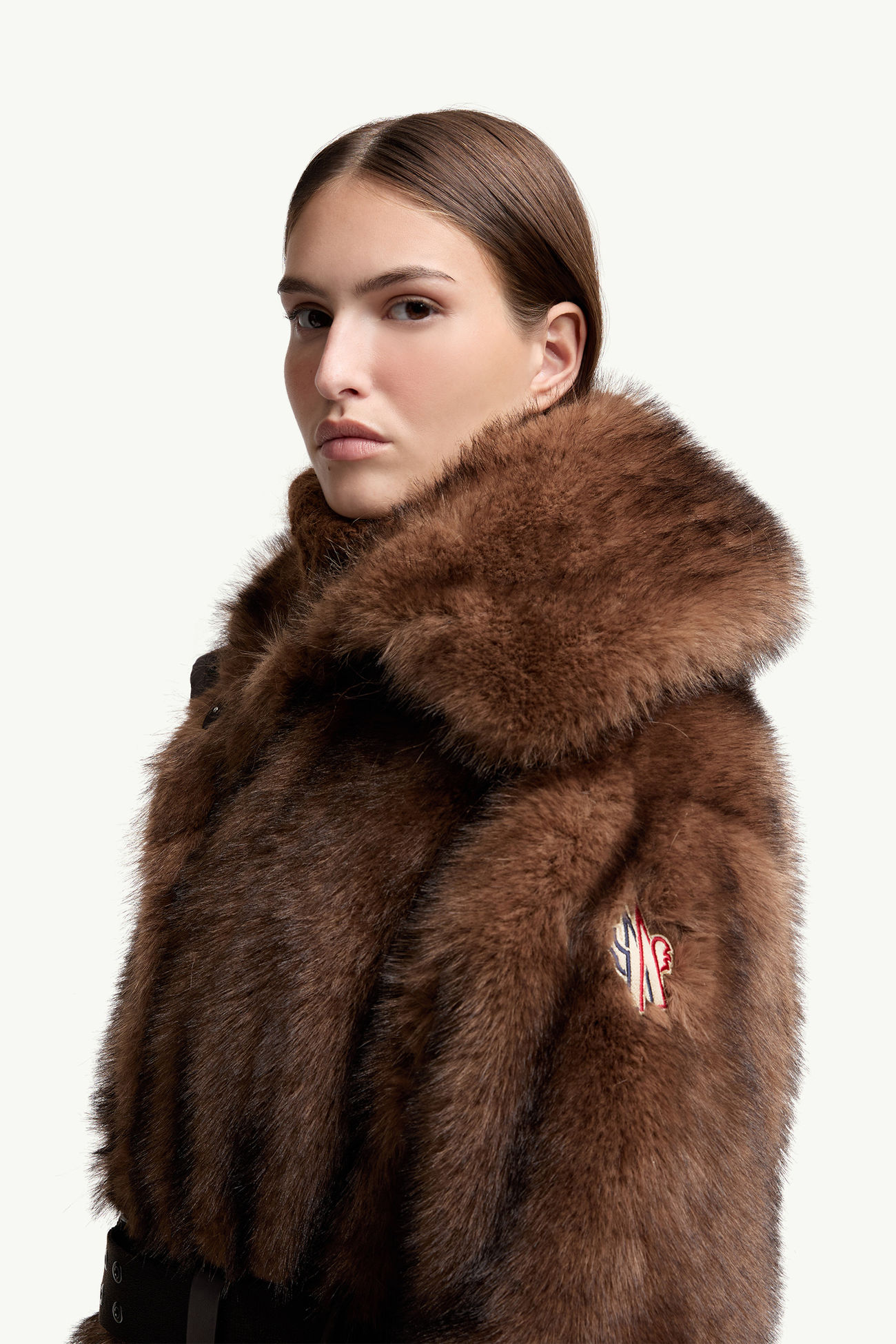 Arly Daunenmantel mit Gürtel Damen Braun Moncler 1