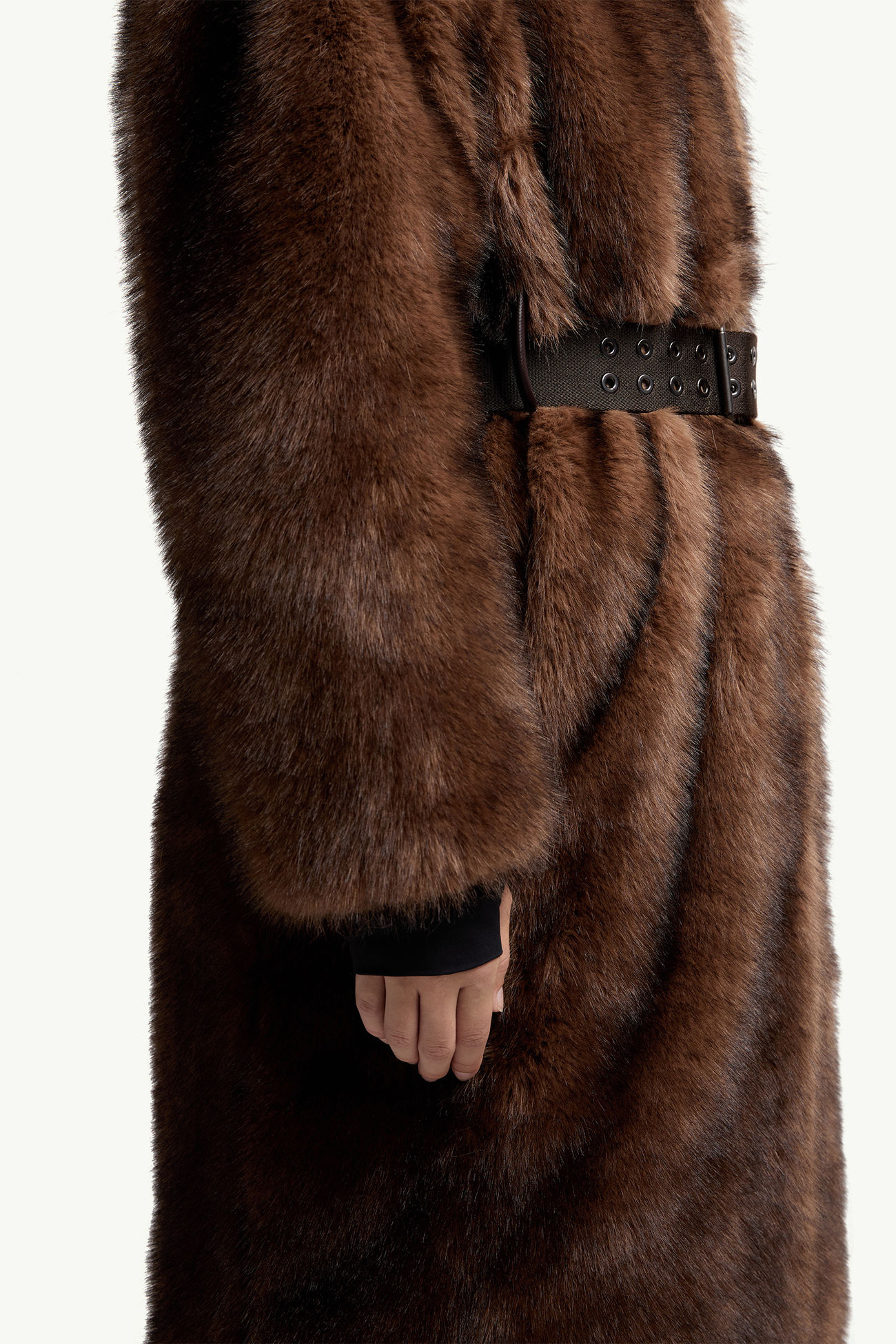 Arly Daunenmantel mit Gürtel Damen Braun Moncler 6