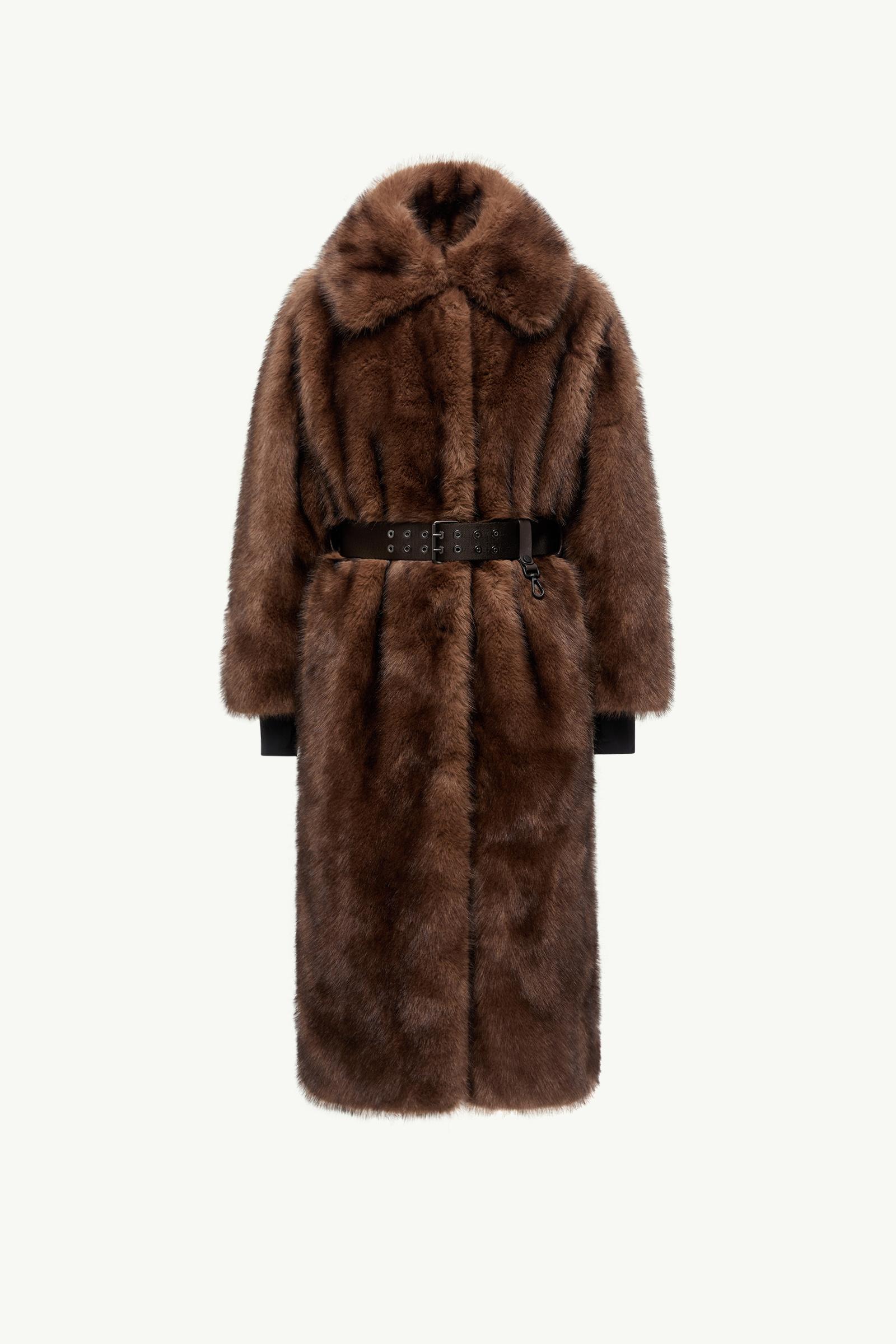 Arly Belted Down Coat Women Brown Moncler