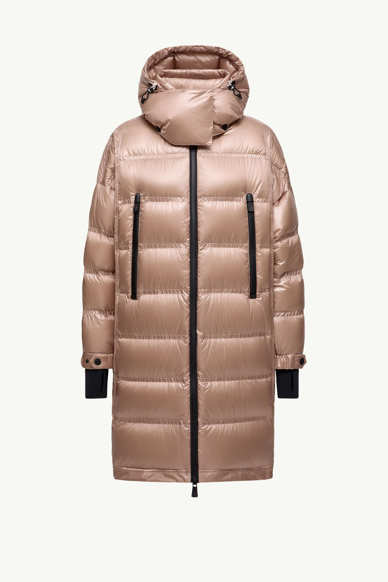 Plumífero largo con capucha Rochelairs Mujer Beige Moncler 2