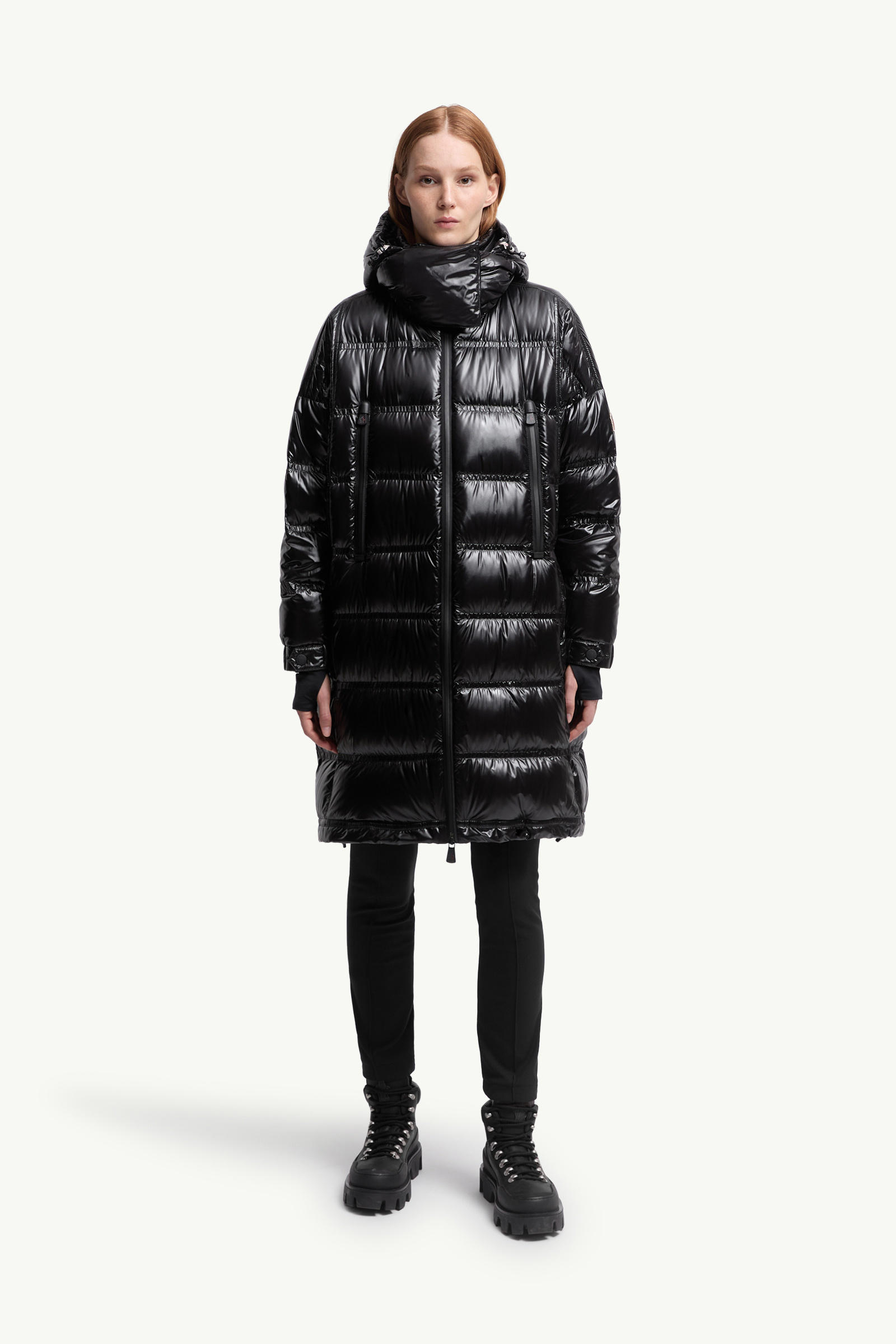 Rochelairs女士连帽长款羽绒夹克外套 女士 黑色 Moncler 3