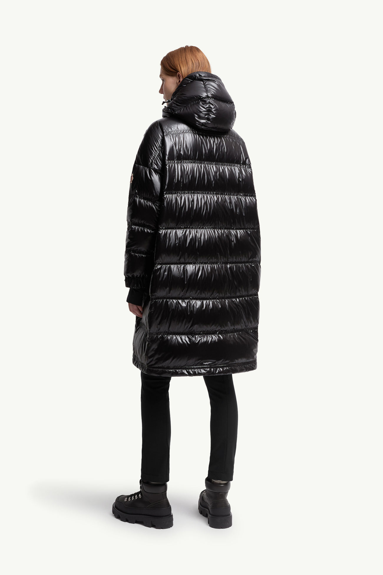 Rochelairs連帽長身羽絨外套 女士 黑色 Moncler 4