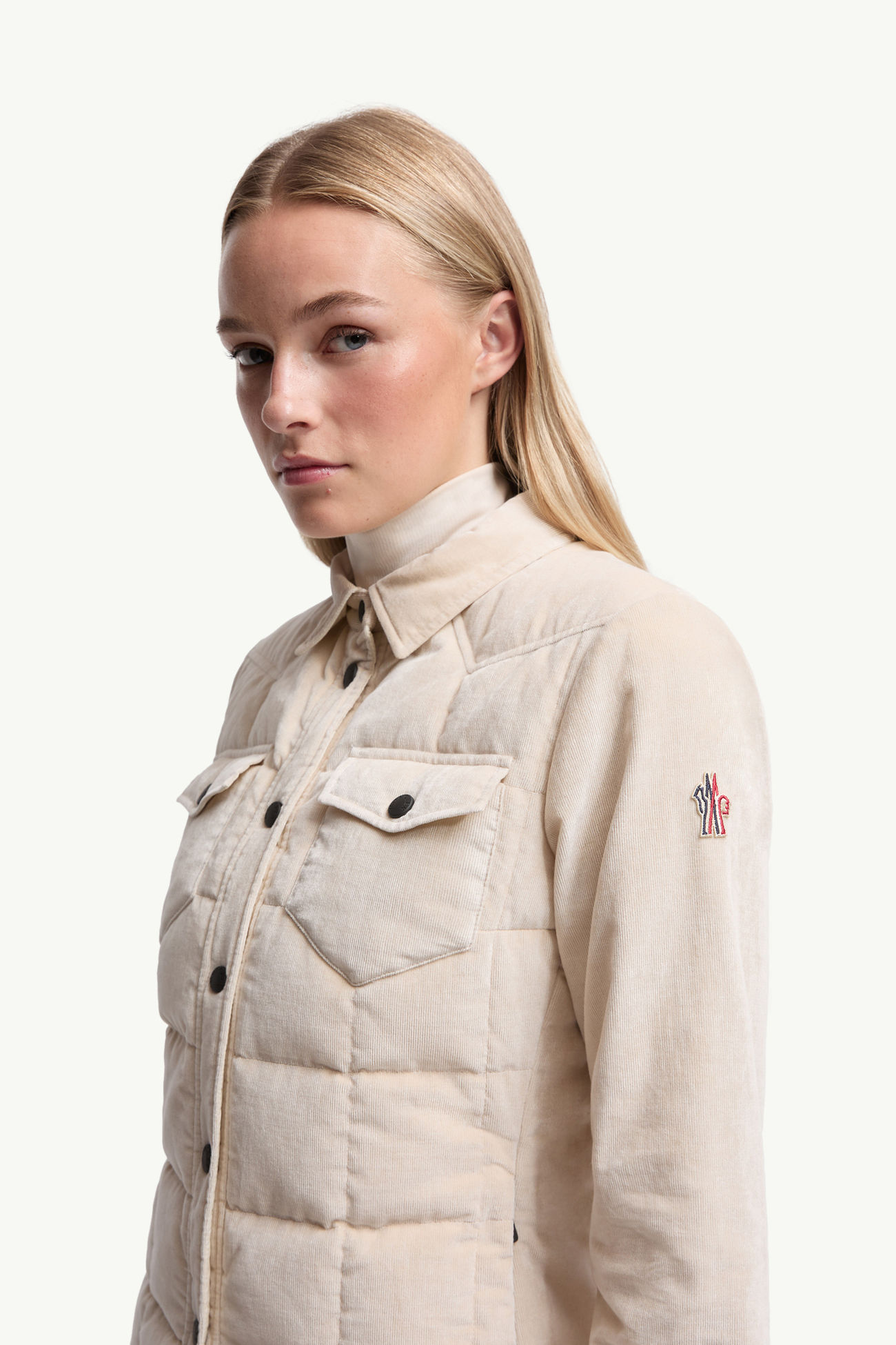 Chaqueta camisera con plumón Nangy Mujer Blanco Marfil Moncler 1