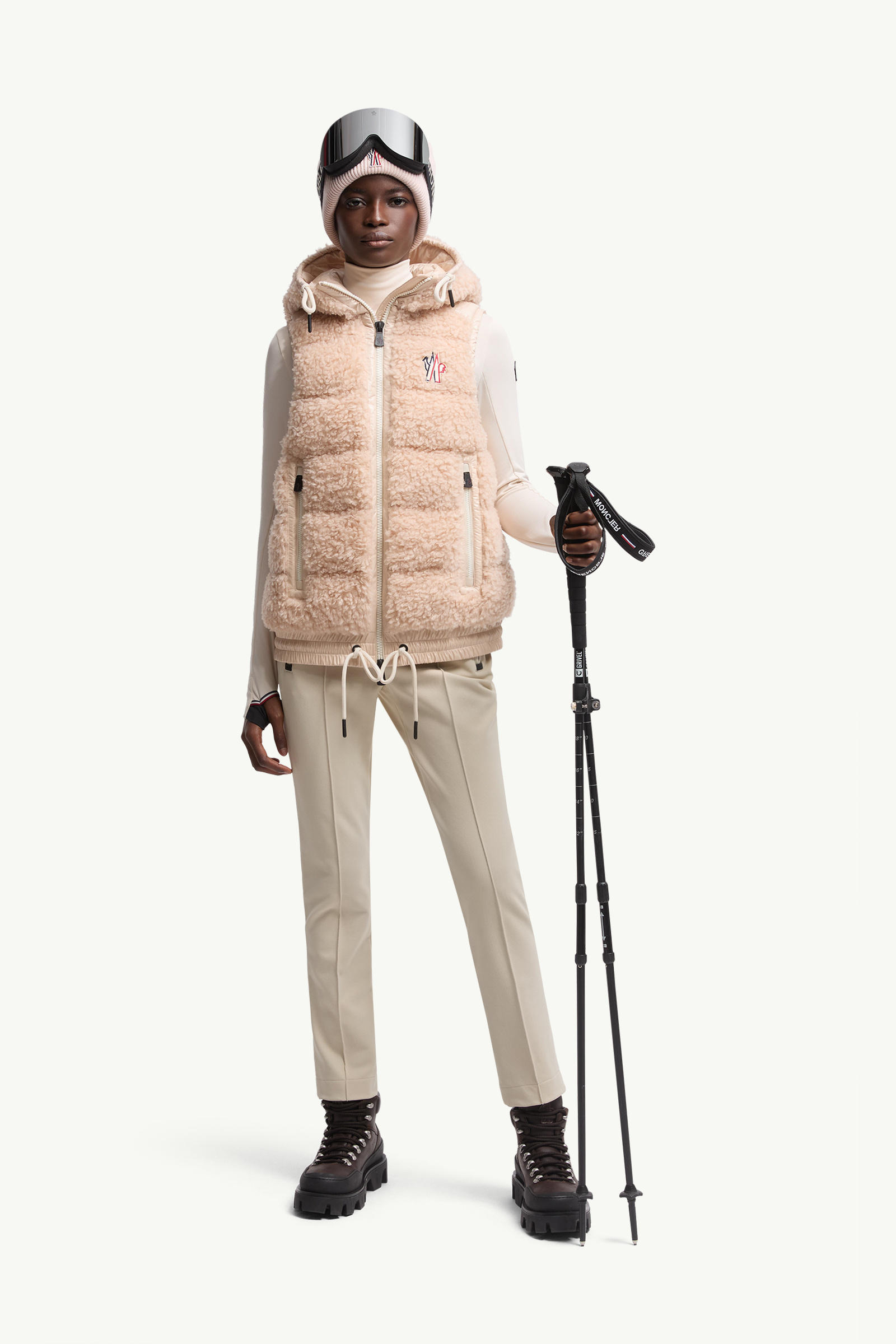 Twill Trousers Women Light Beige Moncler 0