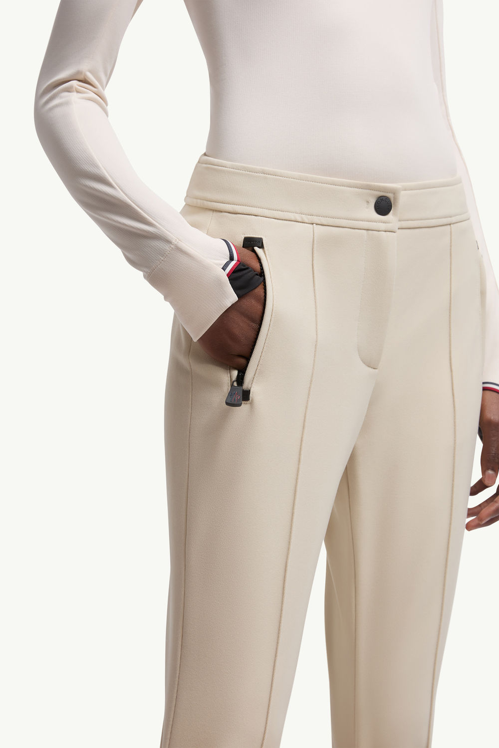 Twill Trousers Women Light Beige Moncler 5