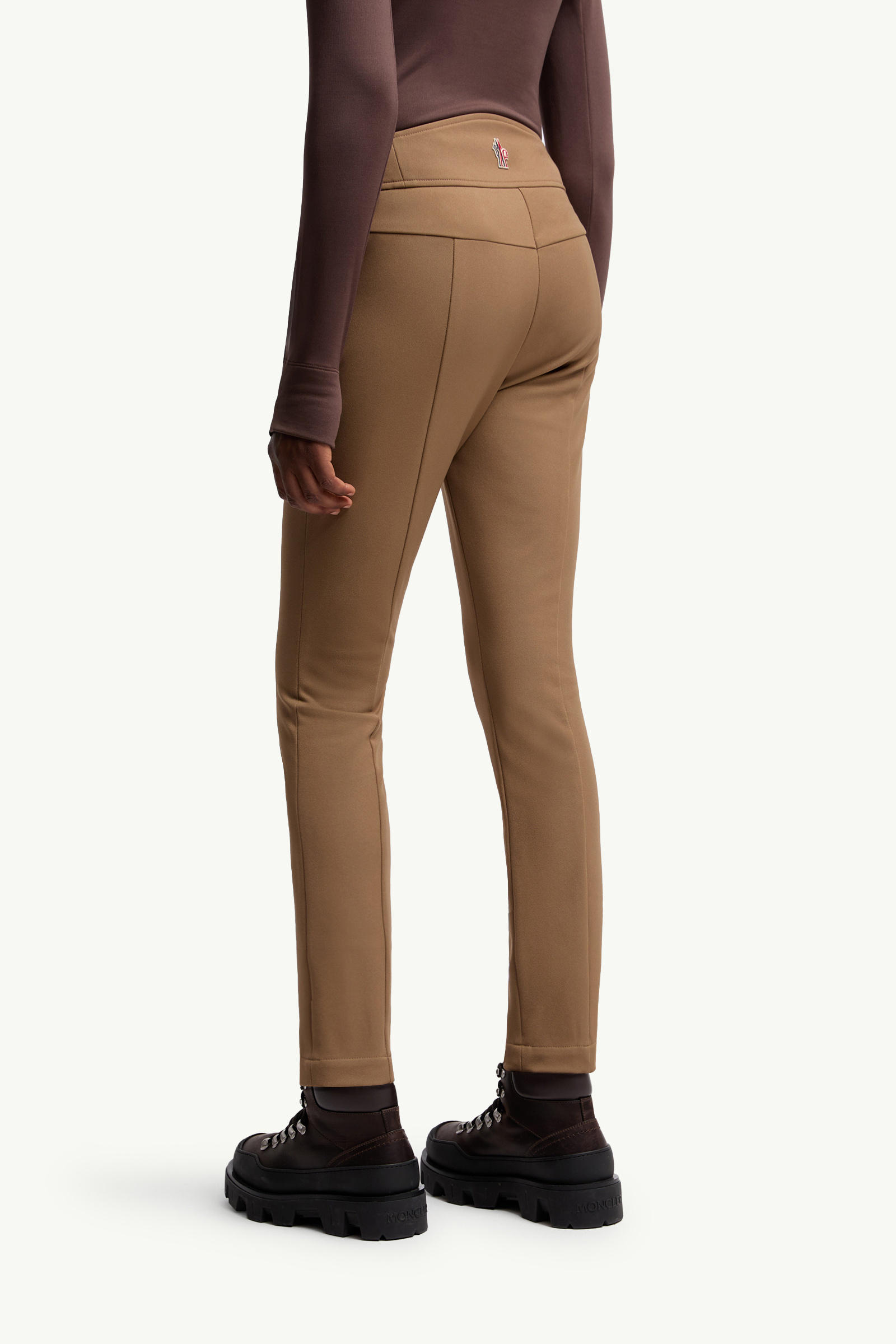 Twill Trousers Women Brown Moncler 4