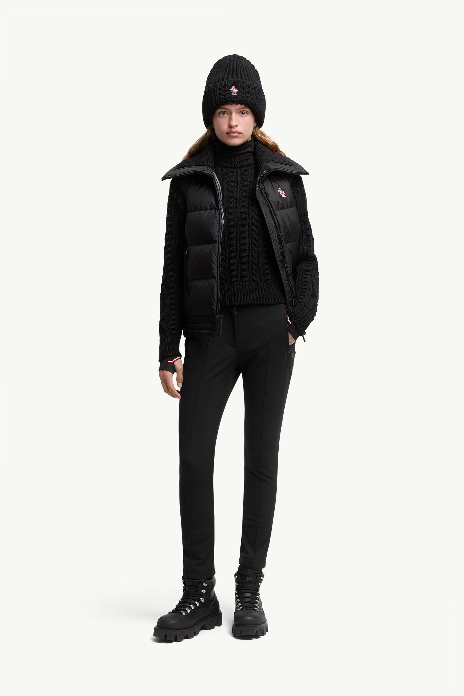 Twill Trousers Women Black Moncler 0