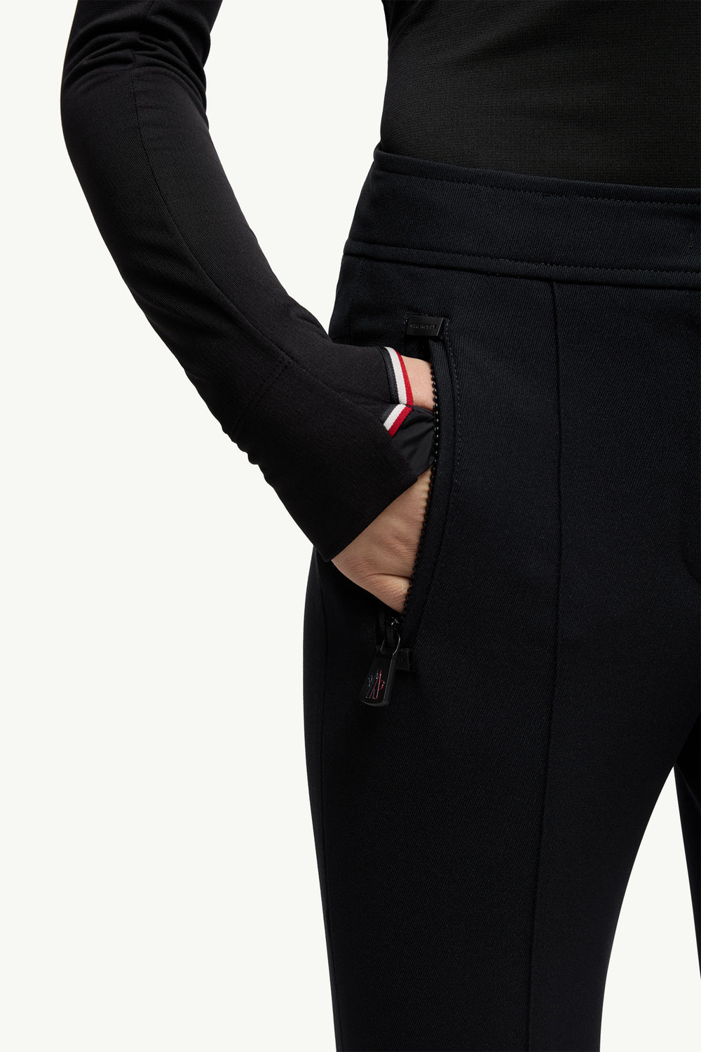 Twill Trousers Women Black Moncler 5