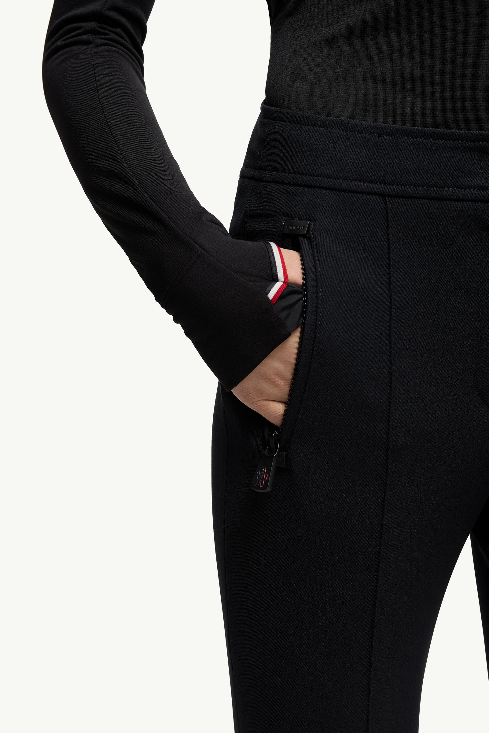 Twill Trousers Women Black Moncler 5