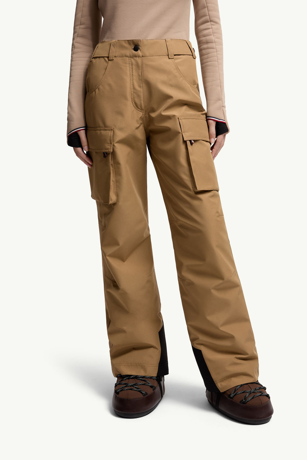 Padded GORE-TEX Laminate Ski trousers Women Light Brown Moncler 3