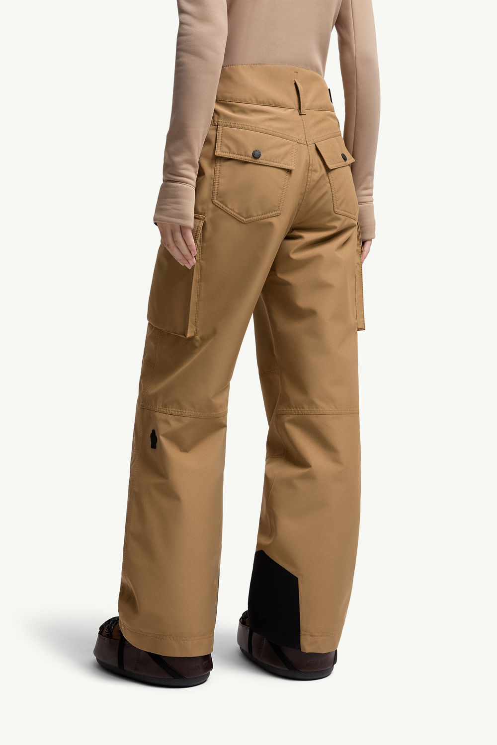 Padded GORE-TEX Laminate Ski trousers Women Light Brown Moncler 4