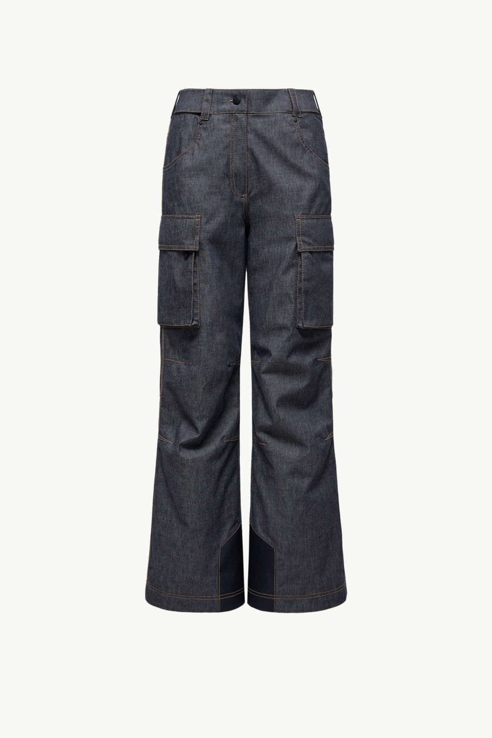 Wattierte Skihose aus Denim Damen Dunkelgrau Moncler 2