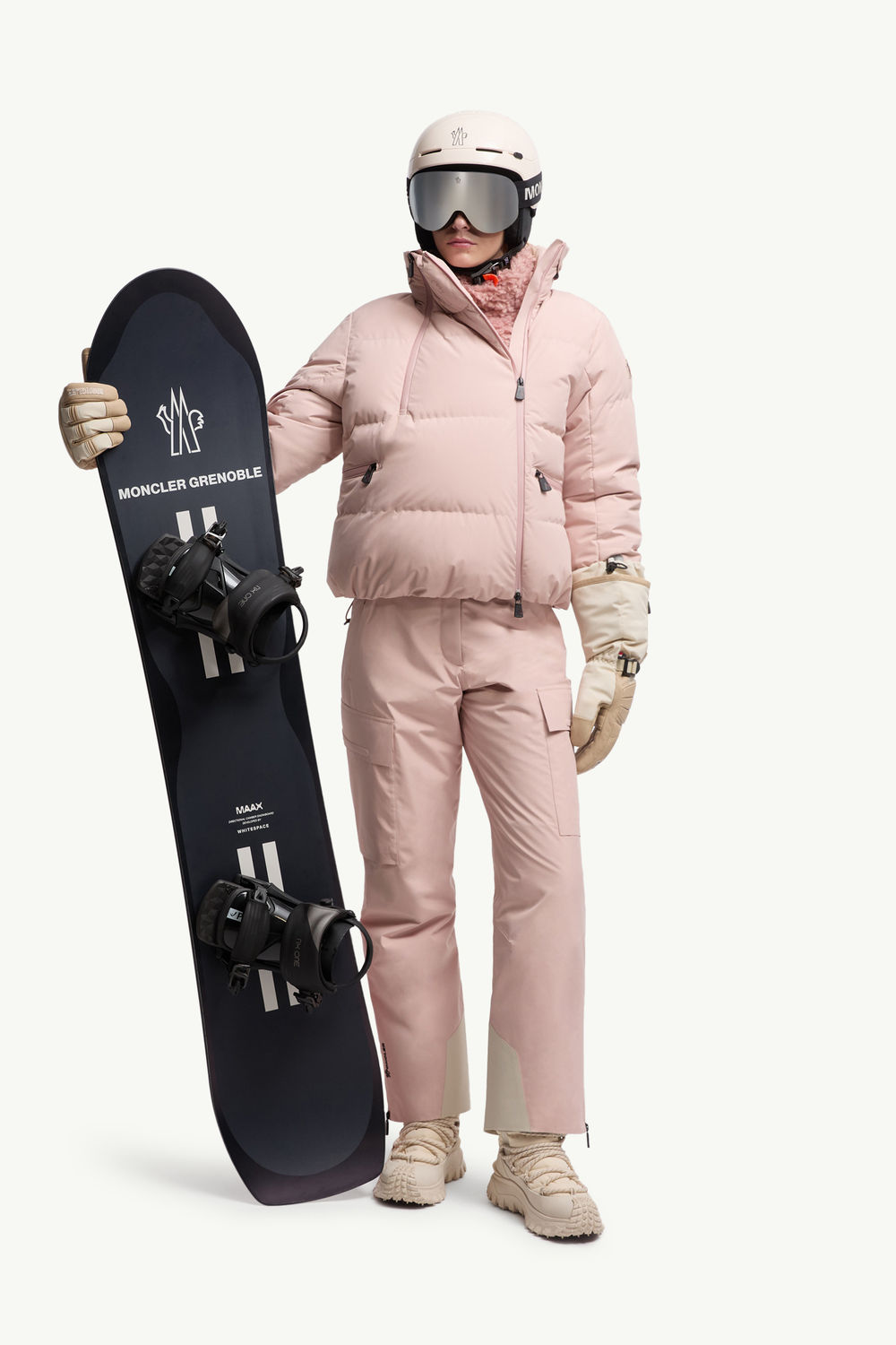 Padded GORE-TEX Ski Trousers Women Pink Moncler 0