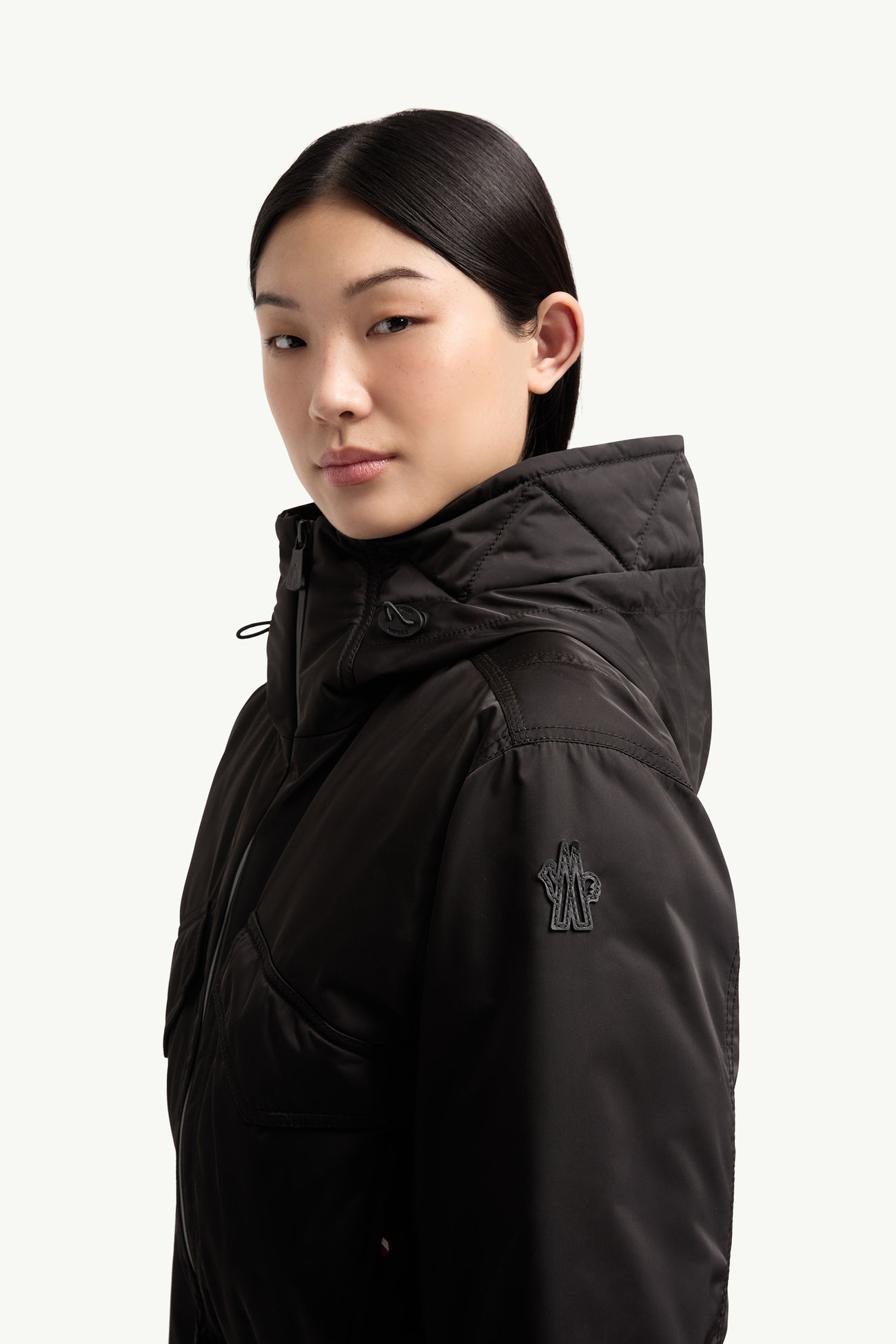 Tuta da sci imbottito con cappuccio Donna Nero Moncler 1
