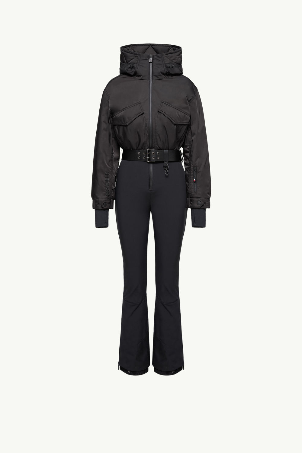 Completo da sci imbottito con cappuccio Donna Nero Moncler 2