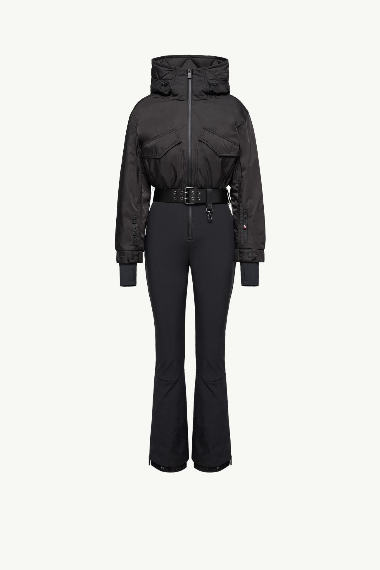 Completo da sci imbottito con cappuccio Donna Nero Moncler 2