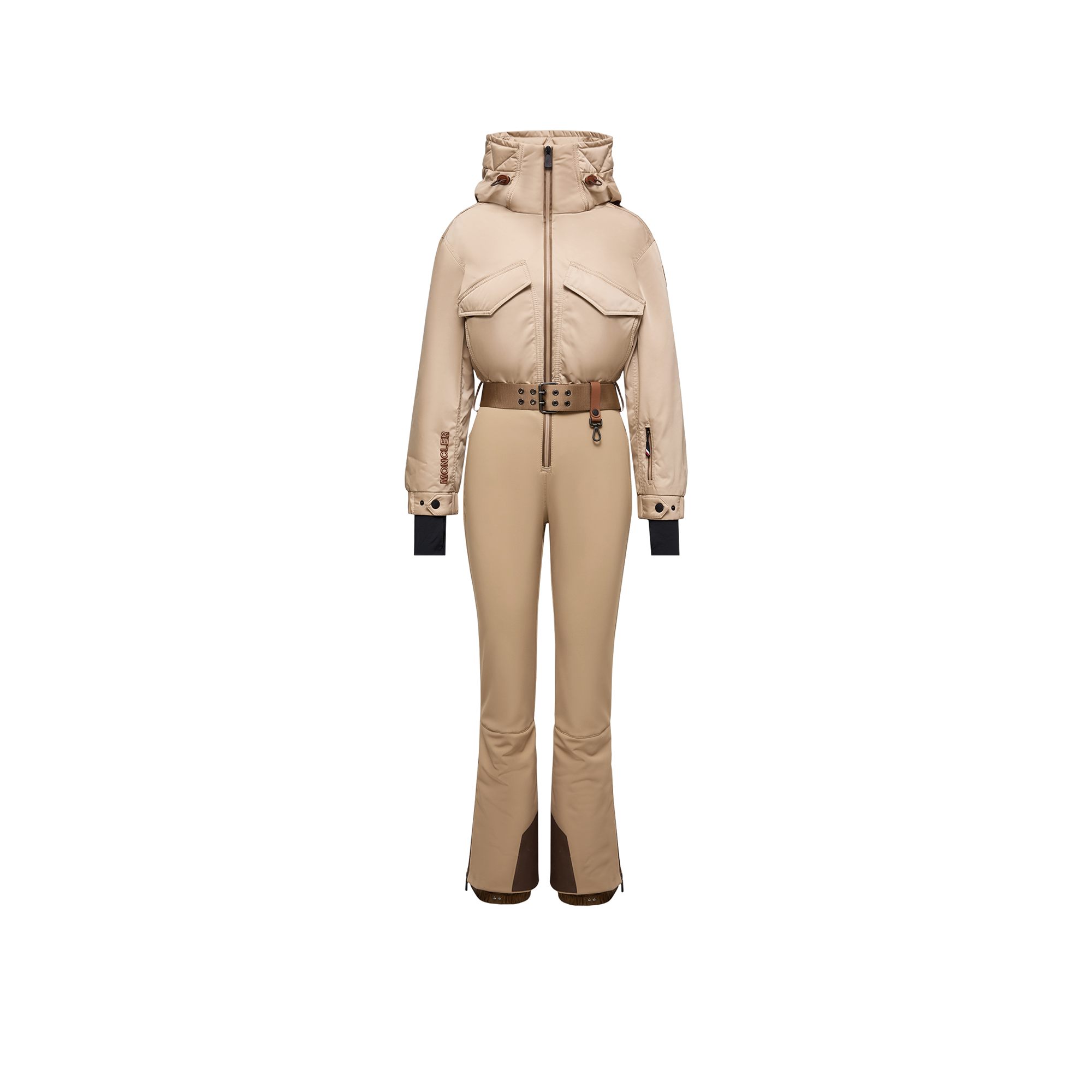 MONCLER GRENOBLE Women's Hooded Down Ski Suit - Beige - M