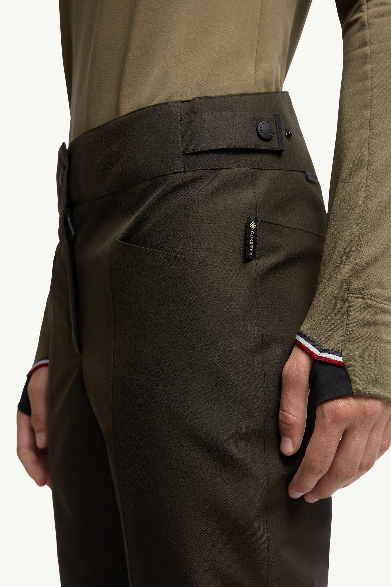 Gepolsterte GORE-TEX Skihose Damen Dunkelgrün Moncler 6