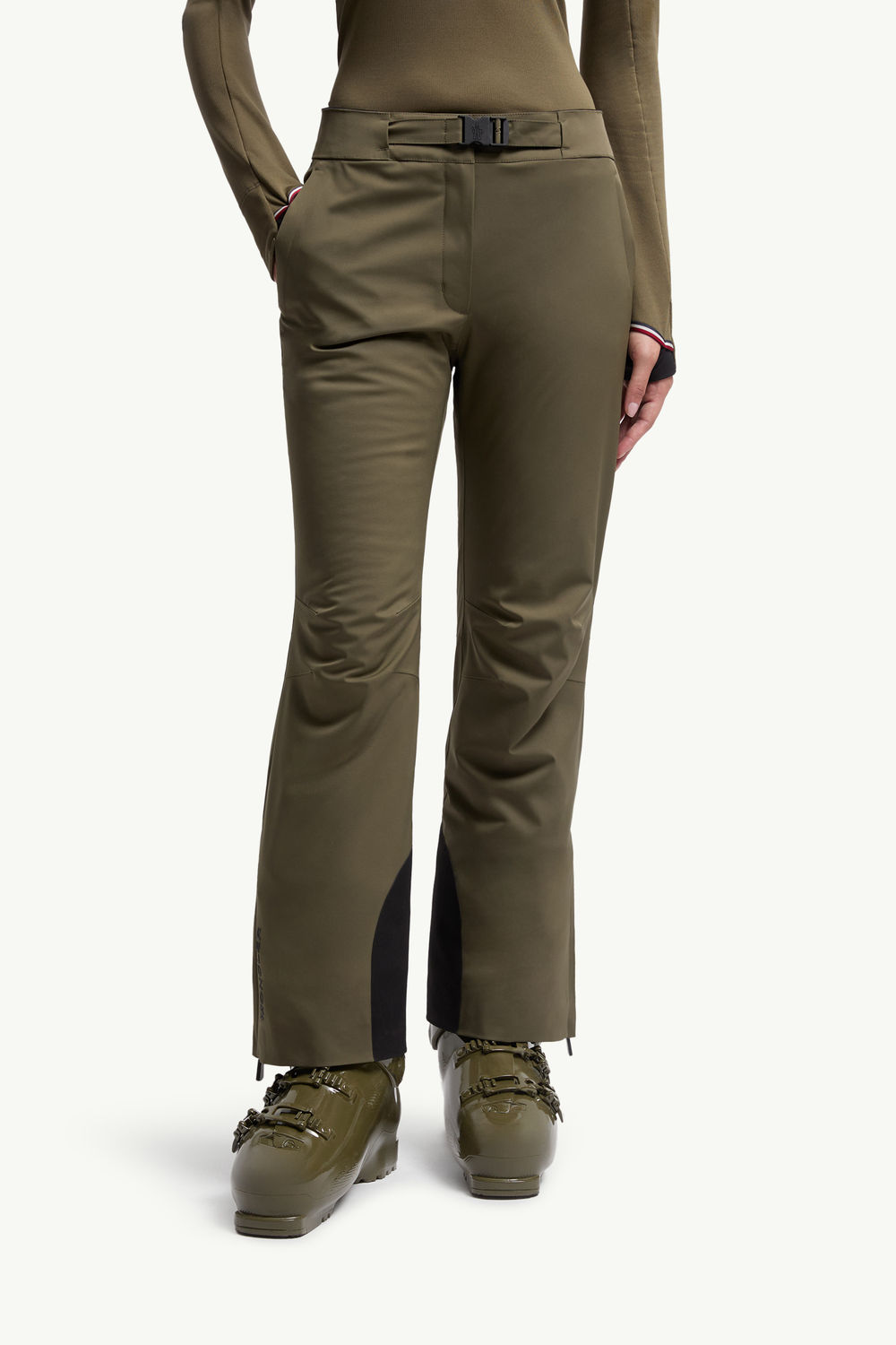Padded Ski Trousers Women Olive Green Moncler 3