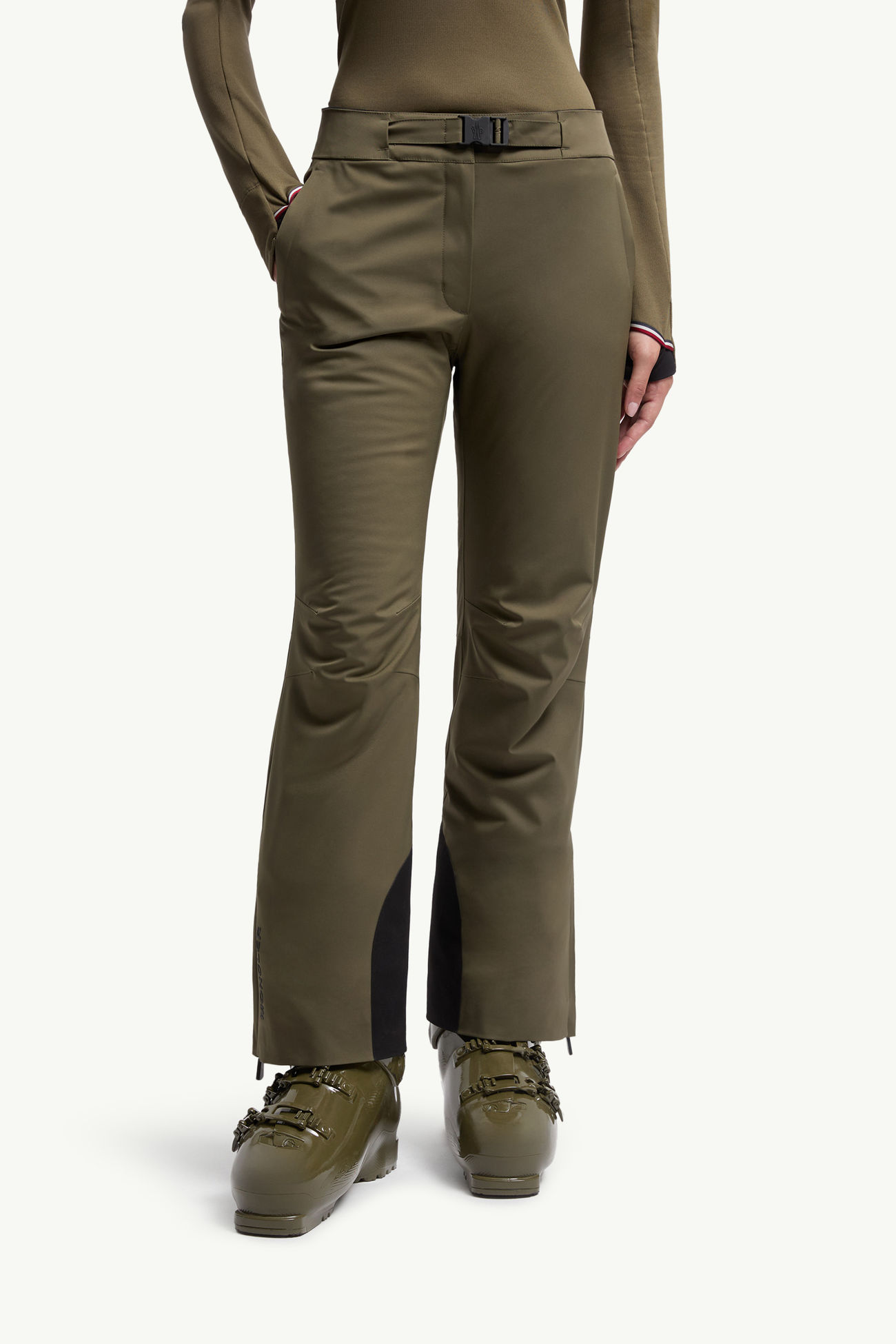 Wattierte Skihose Damen Olivgrün Moncler 3