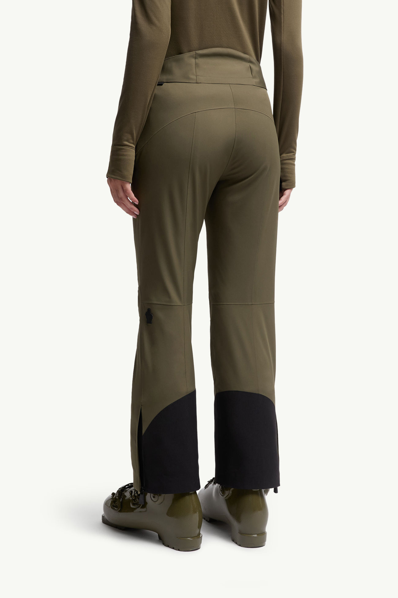 Wattierte Skihose Damen Olivgrün Moncler 4