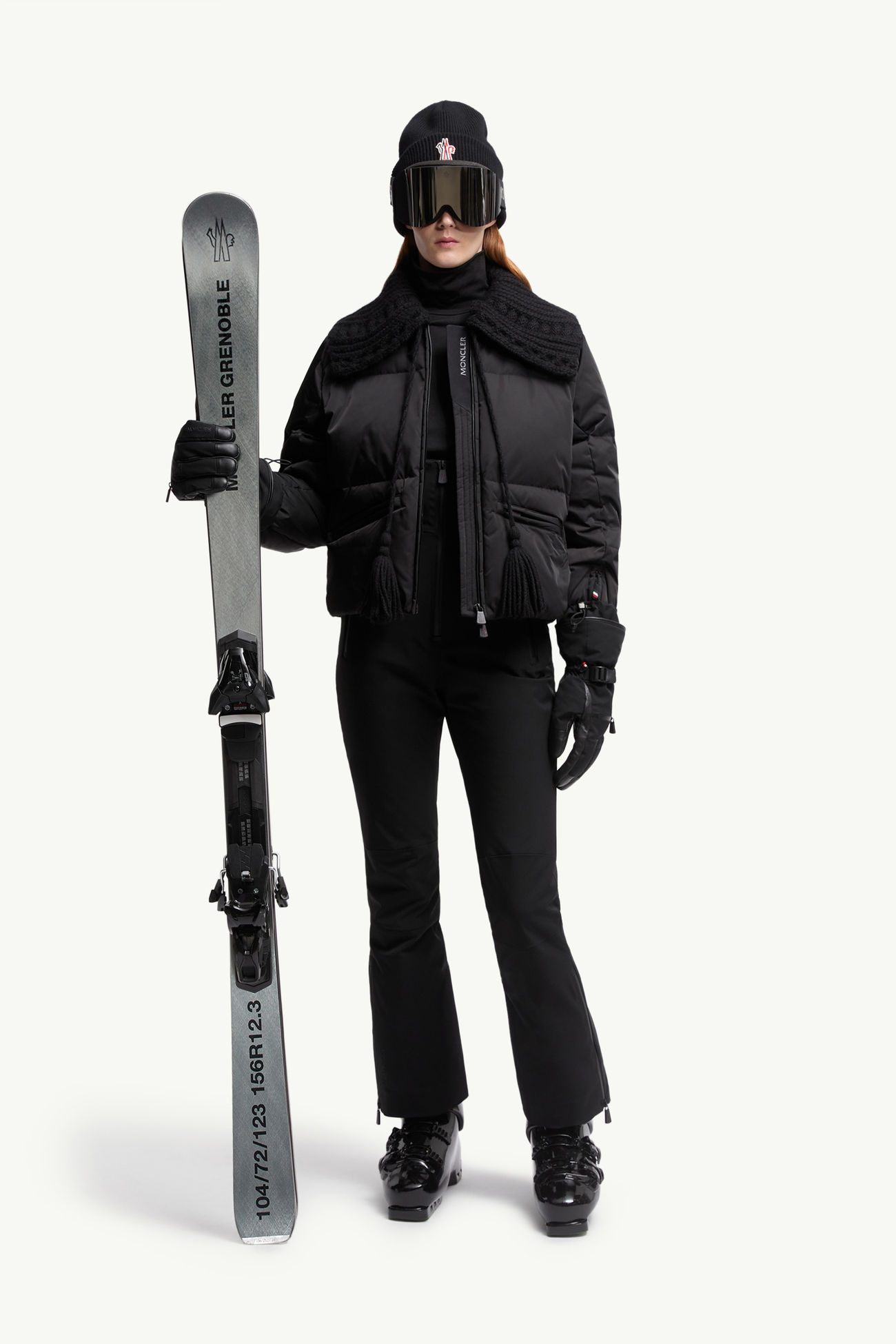 Gepolsterte Skilatzhose Damen Schwarz Moncler 0