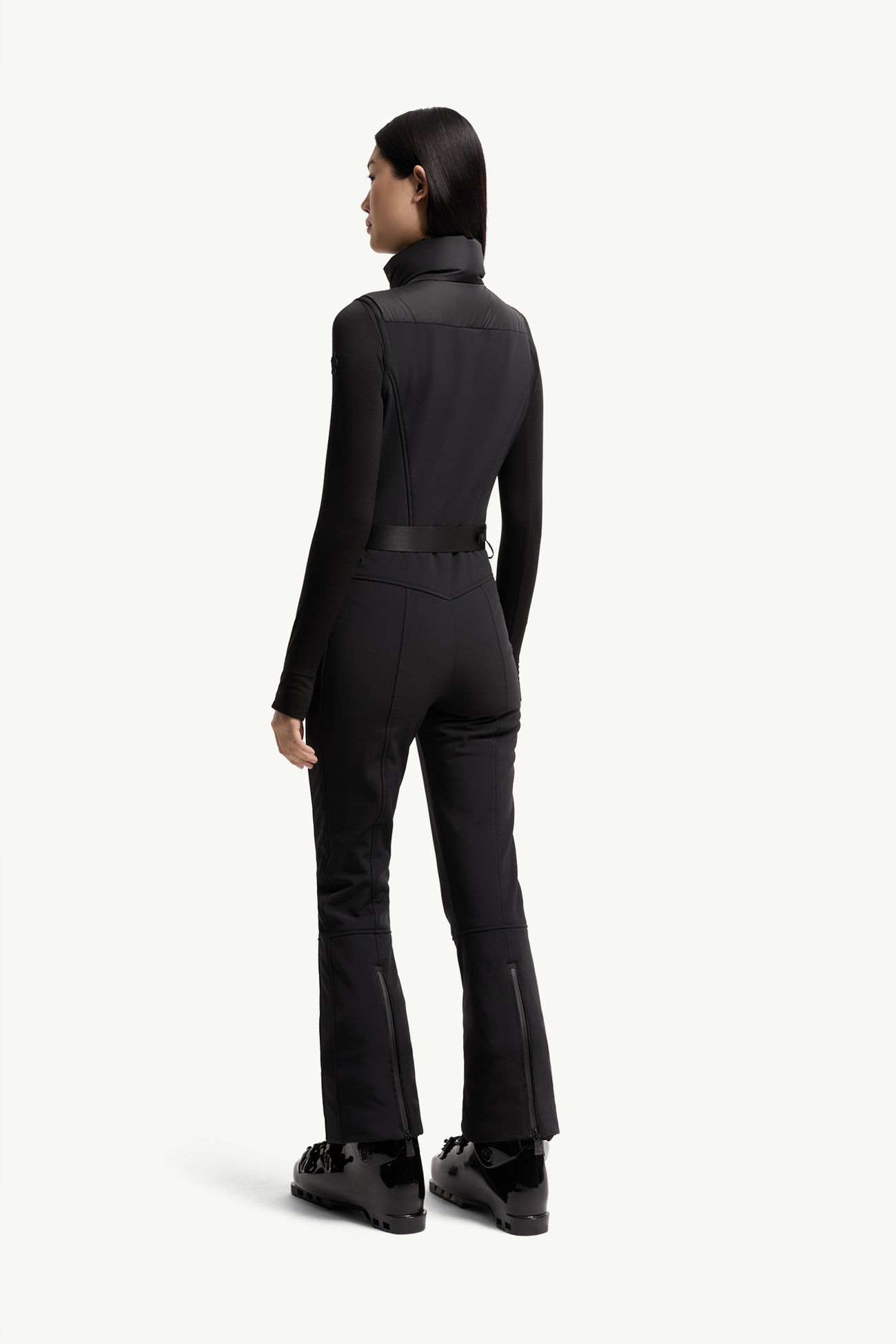 Daunengefüllter Skianzug Damen Schwarz & Weiß Moncler 4