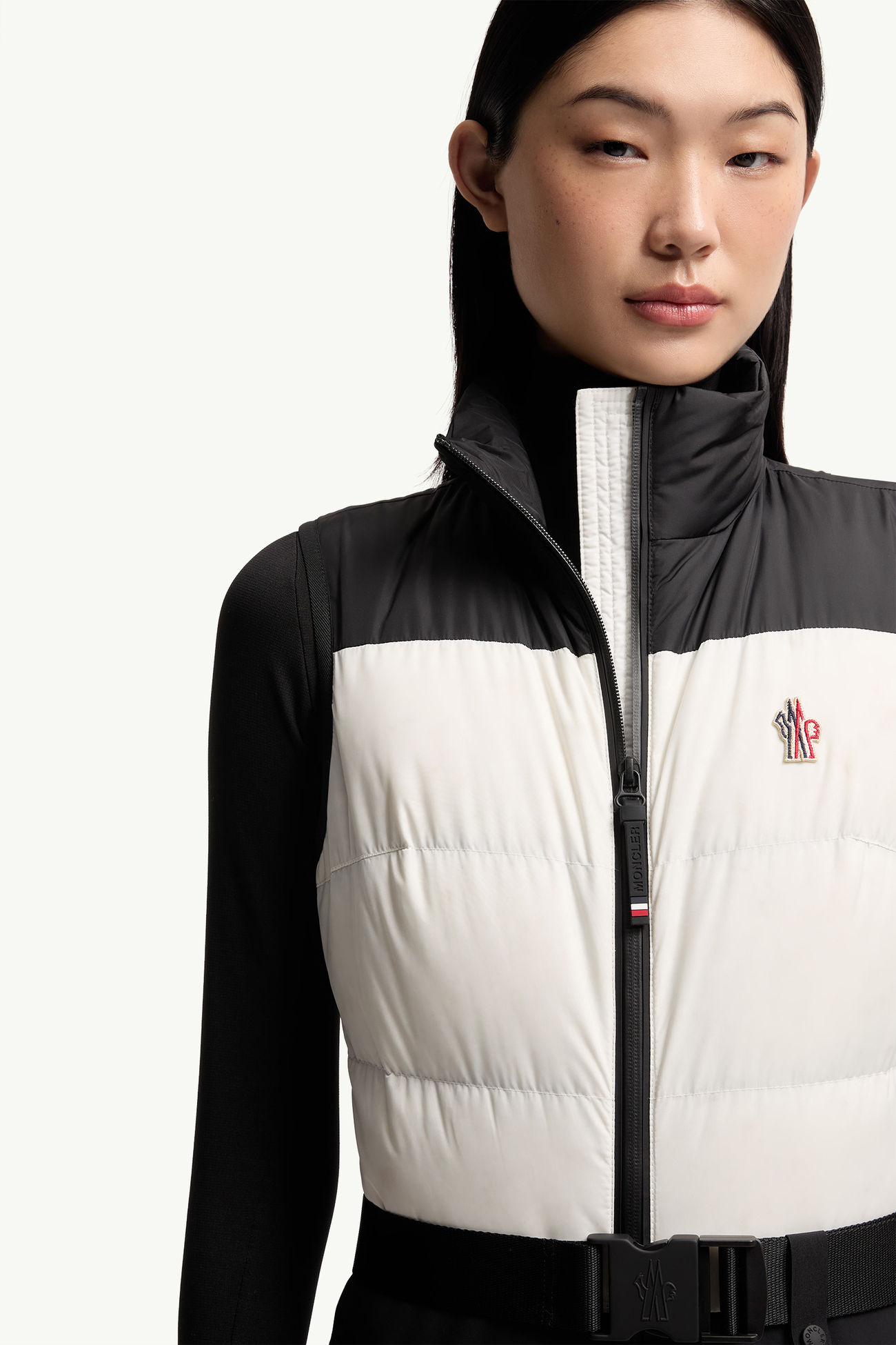 Daunengefüllter Skianzug Damen Schwarz & Weiß Moncler 6