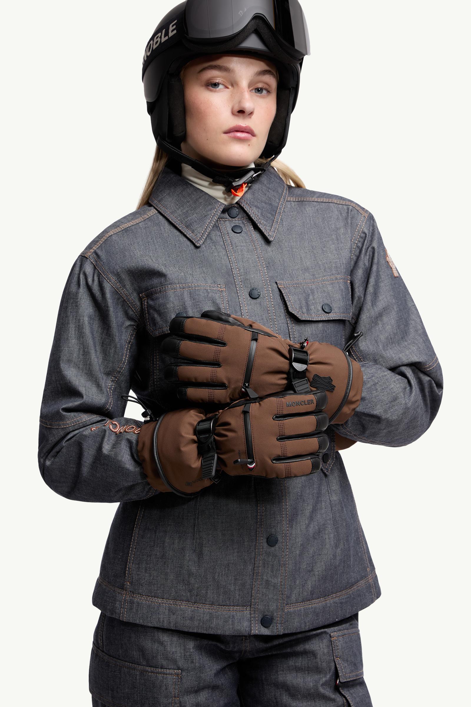 Padded Gloves Women Brown Moncler 1