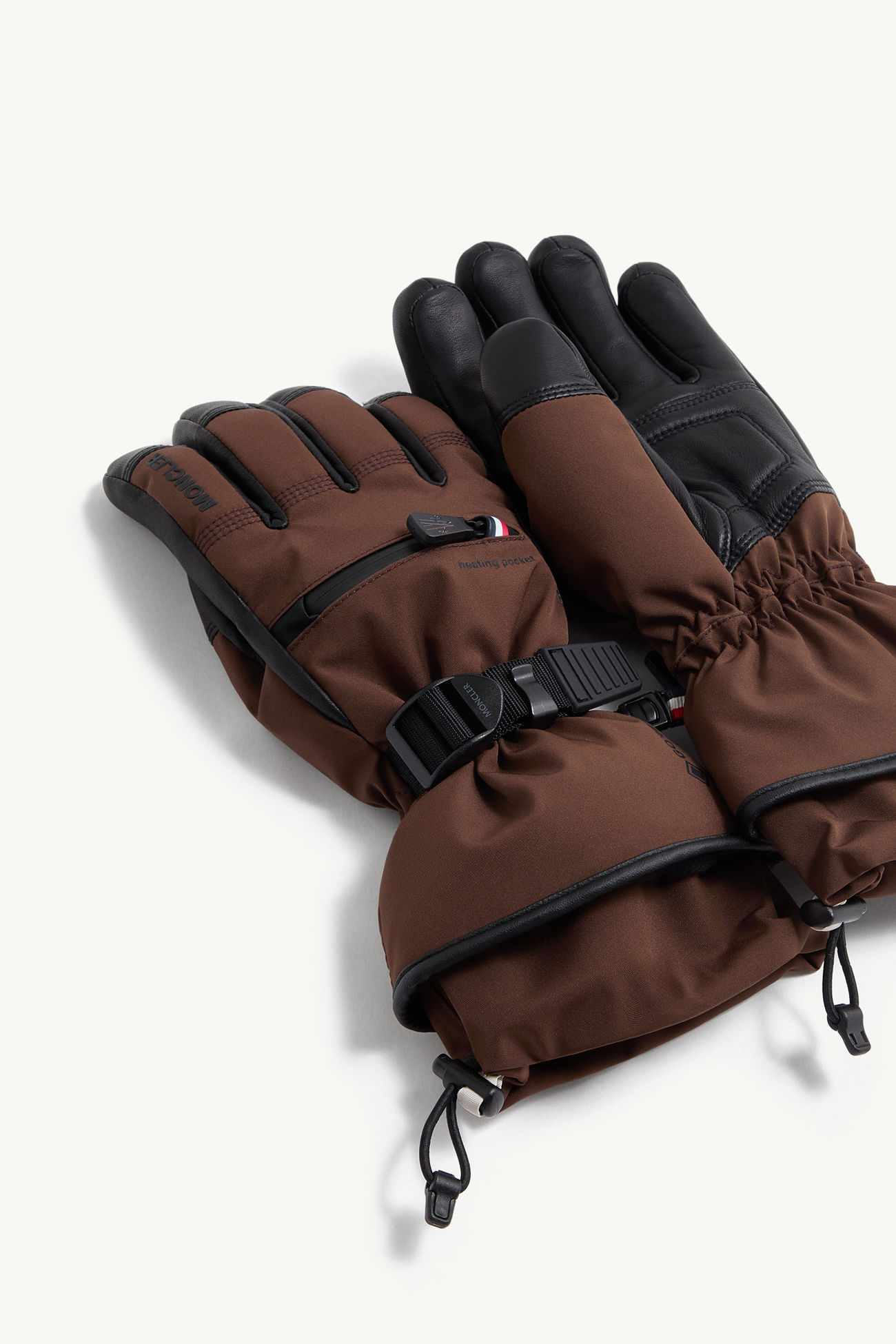Gepolsterte Handschuhe Damen Braun Moncler 4