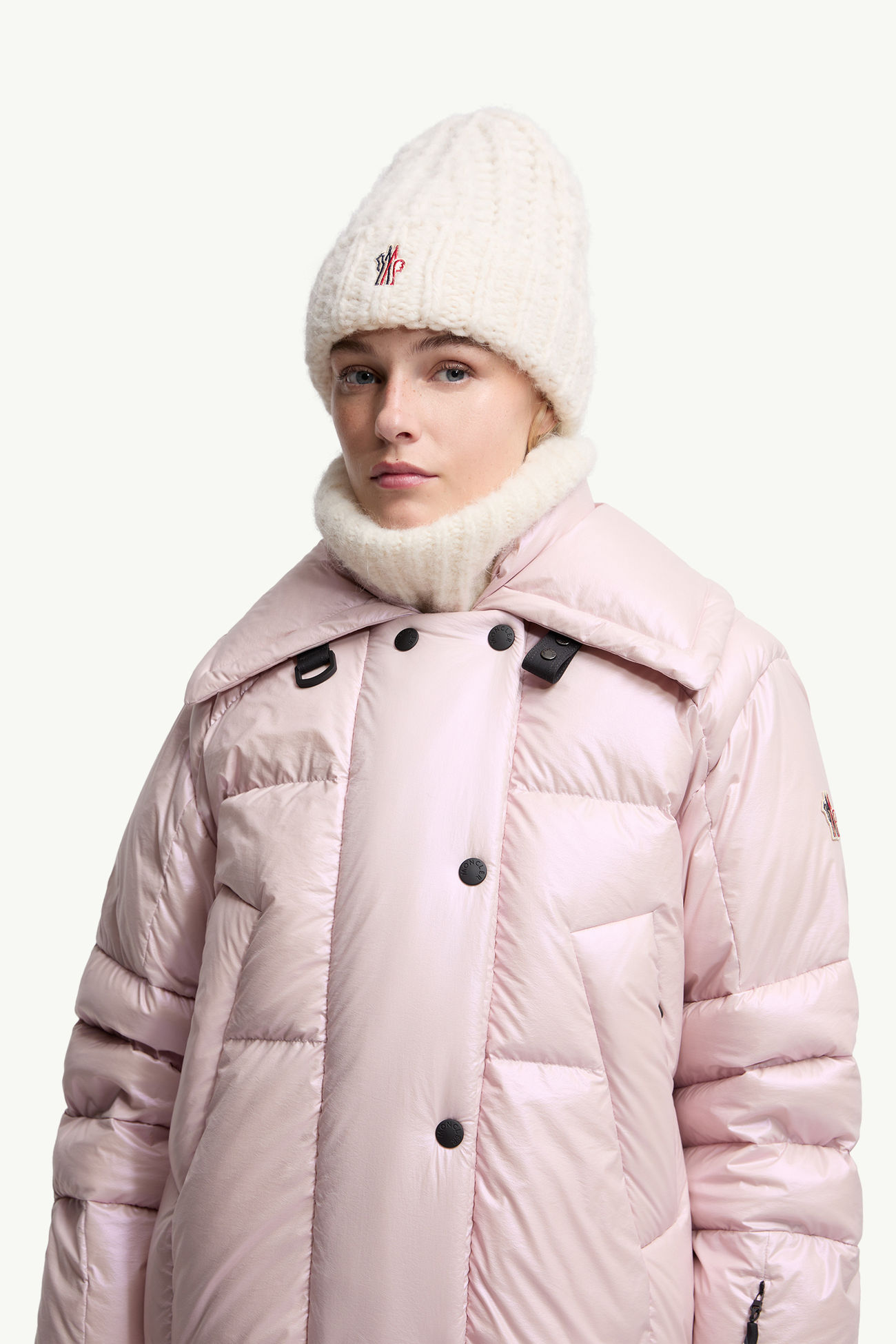 Bonnet en mélange d’alpaga Femmes Blanc Moncler 1
