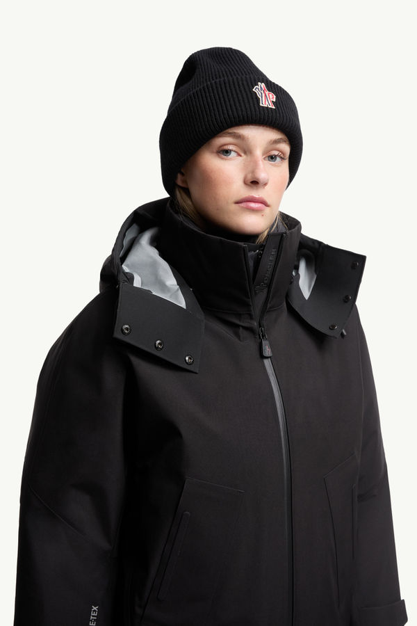 Wool Beanie Women Black Moncler 1