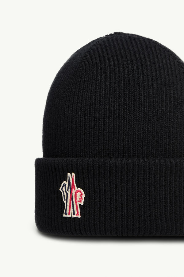 Wool Beanie Women Black Moncler 2