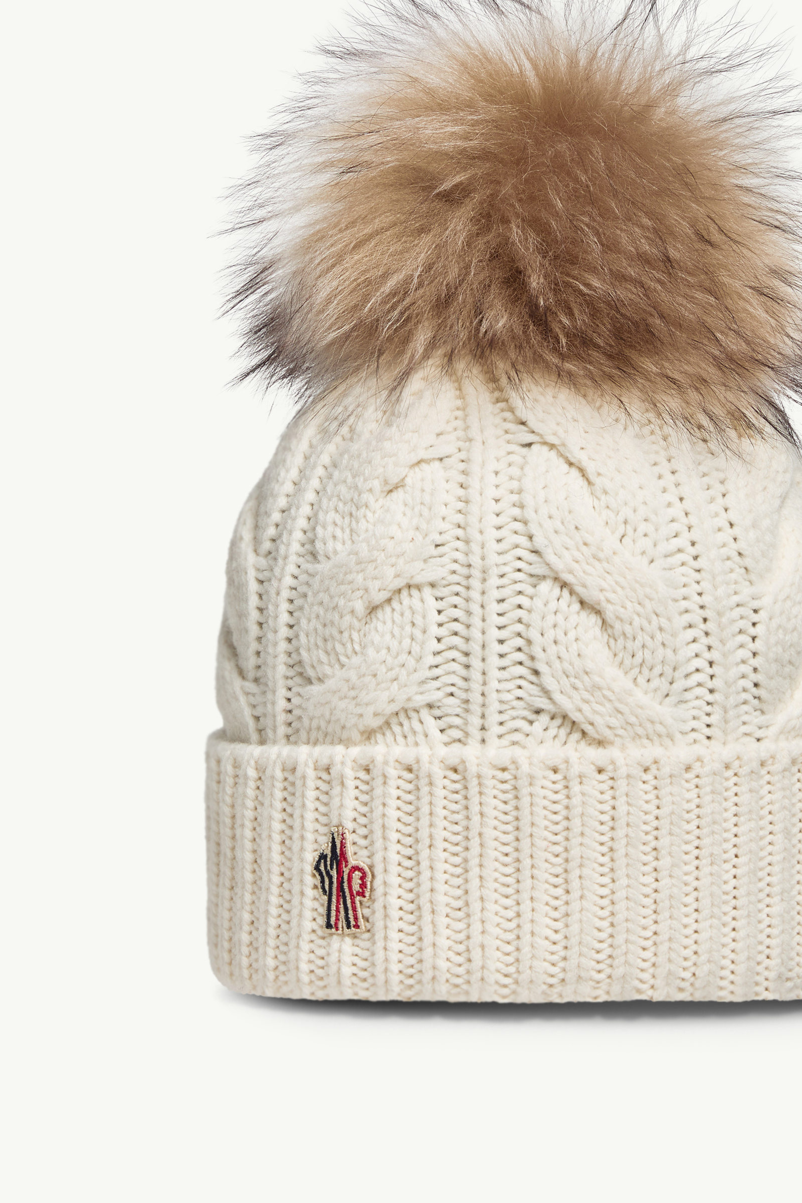 Wool & Cashmere Beanie with Pom Pom Women White Moncler 2