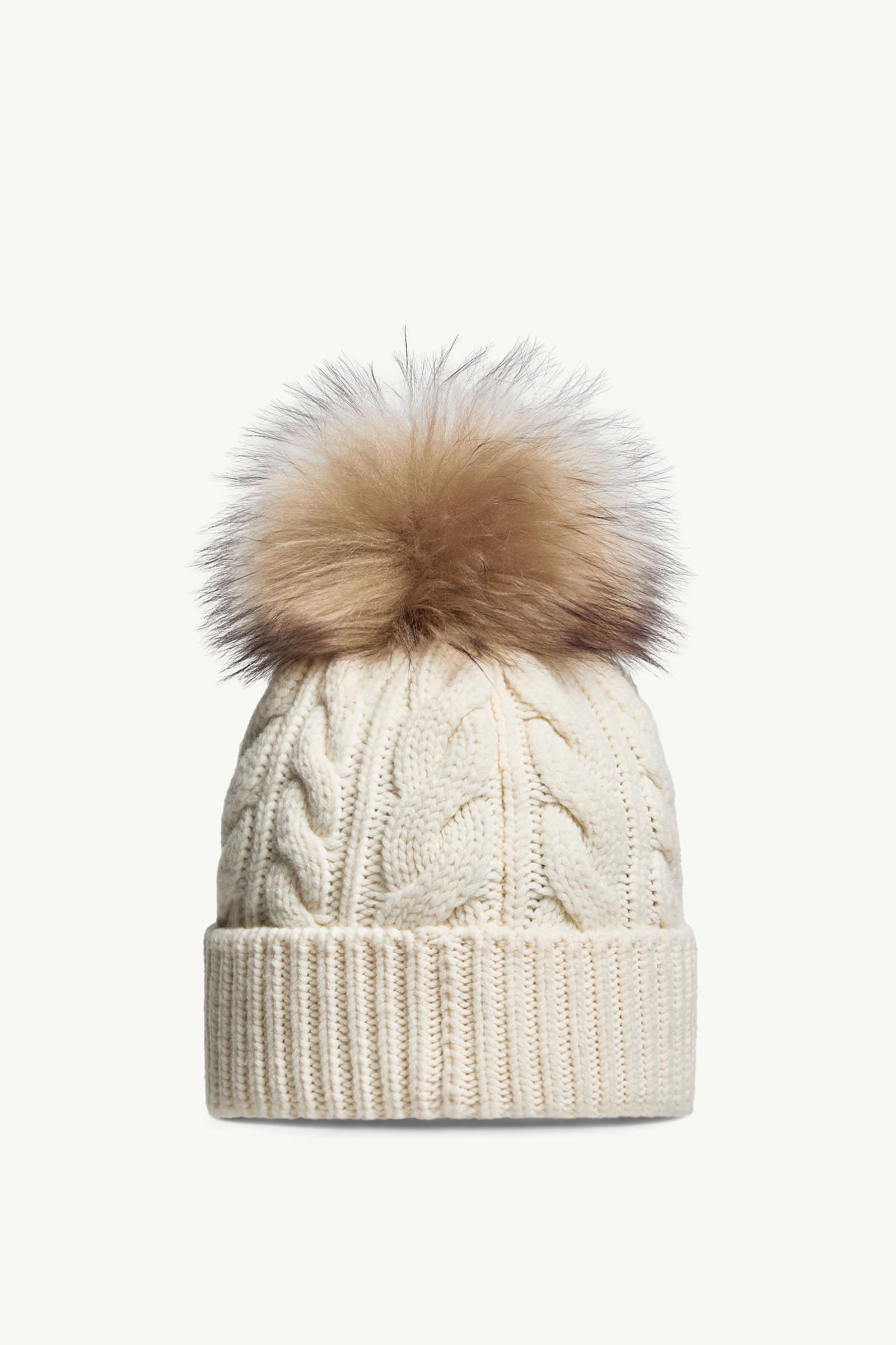Wool & Cashmere Beanie with Pom Pom Women White Moncler 3