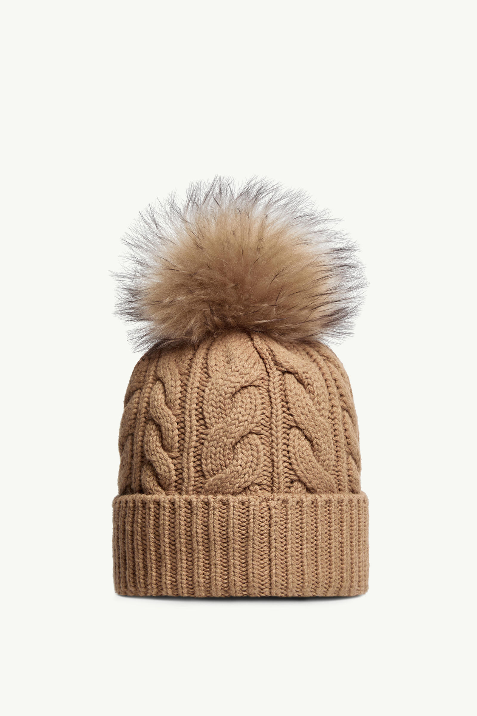 羊毛和羊绒绒球便帽 女士 米色 Moncler 3