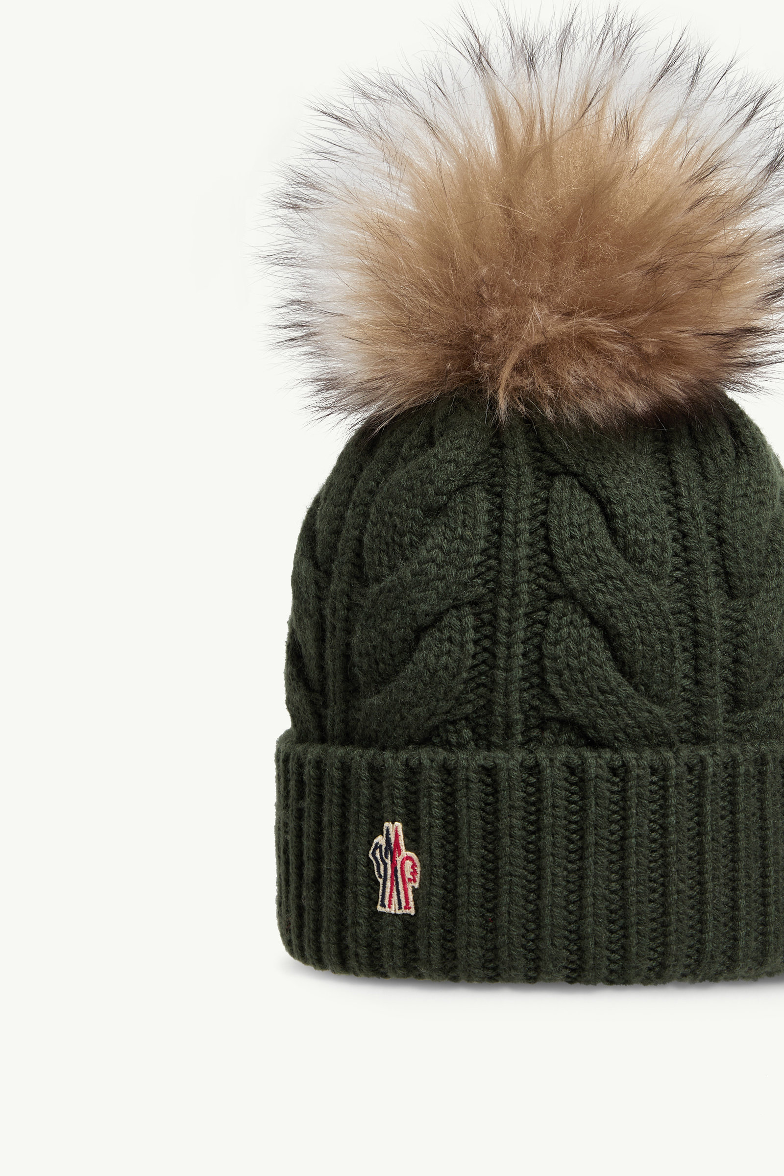 羊毛和羊绒绒球便帽 女士 橄榄绿 Moncler 2