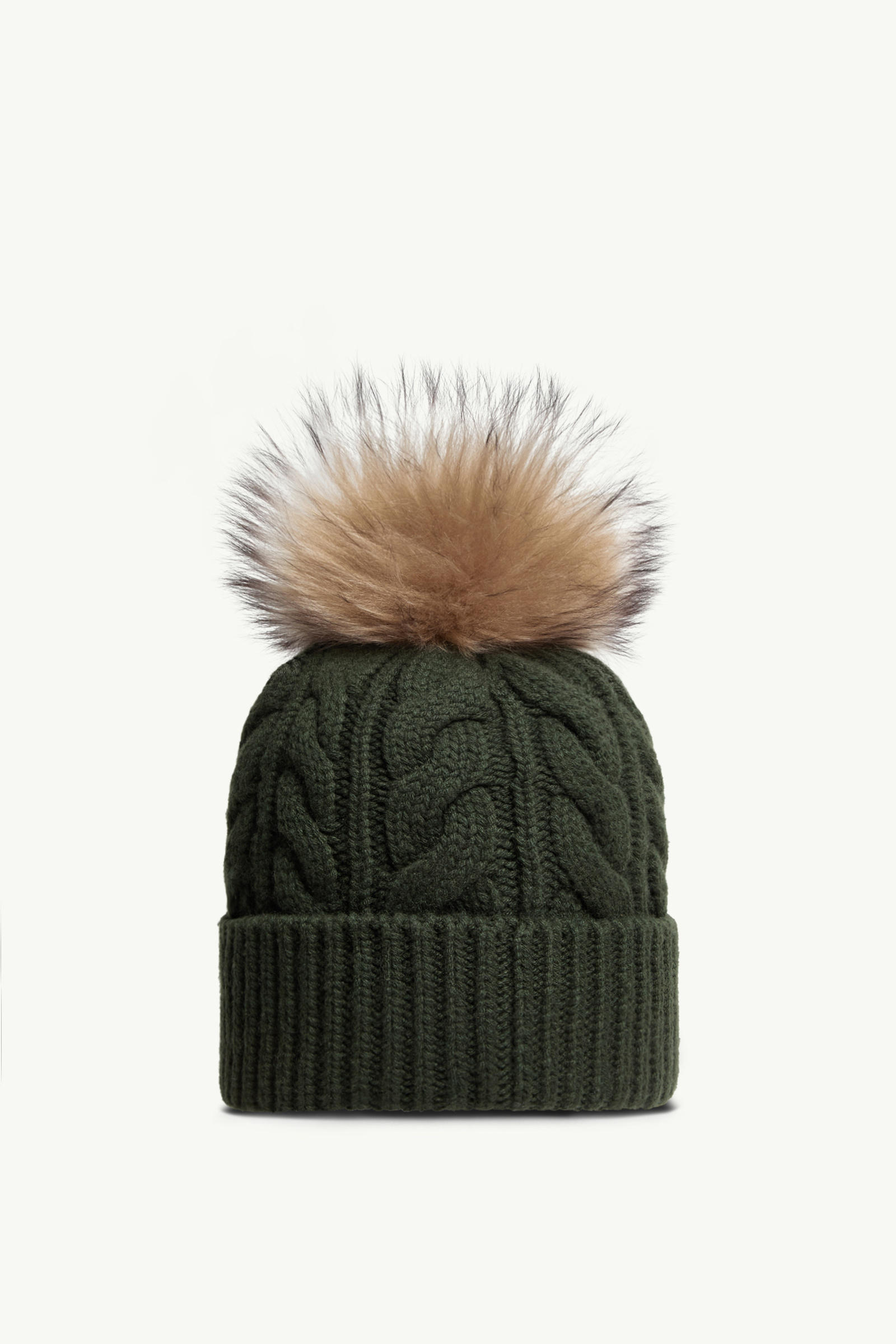 羊毛和羊绒绒球便帽 女士 橄榄绿 Moncler 3