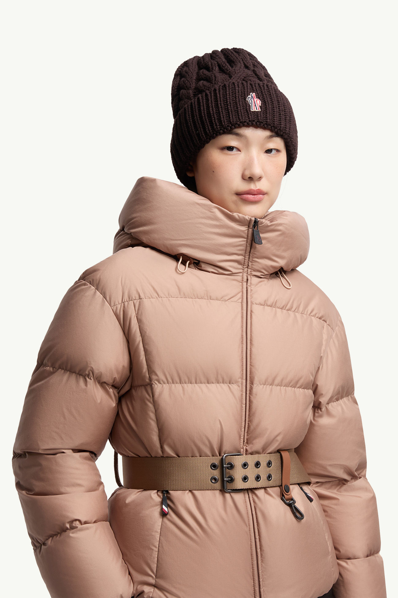 Mütze aus Wolle Damen Braun Moncler 1
