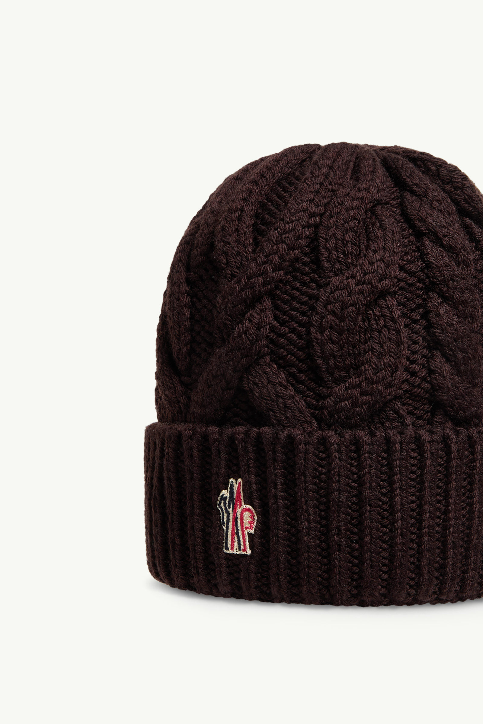 Wool Beanie Women Brown Moncler 2