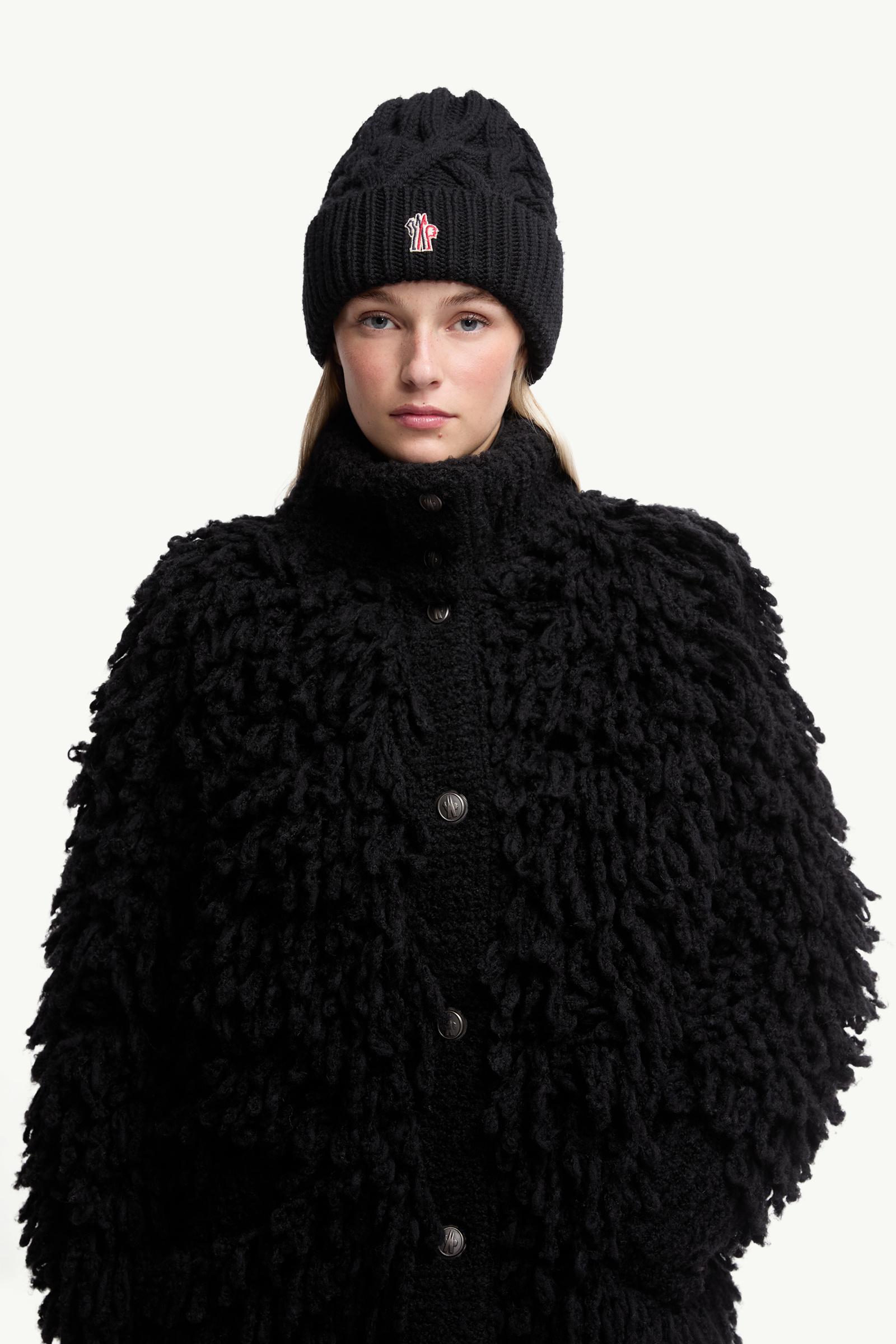 Wool Beanie Women Black Moncler 1