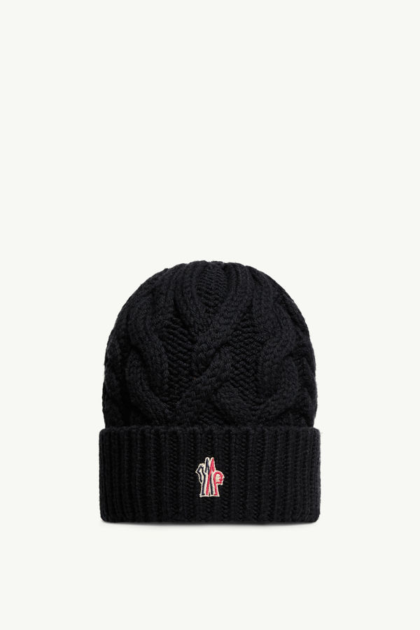 Wool Beanie Women Black Moncler 0