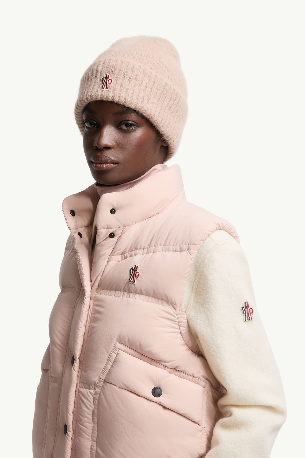 Bonnet en alpaga et laine Femmes Beige Moncler 1