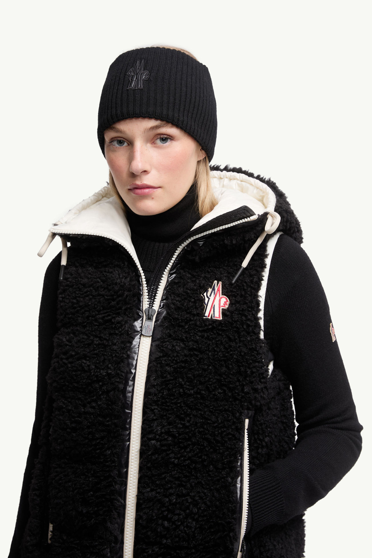 Bandeau en laine Femmes Noir Moncler 1