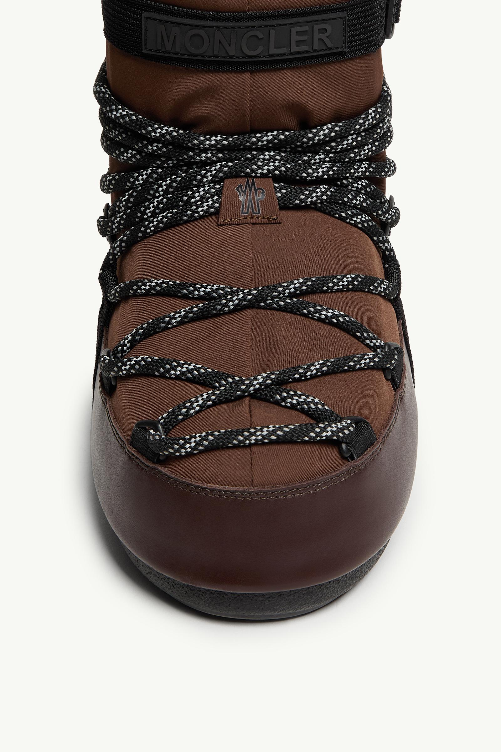 Brown Moon Boot x Moncler Grenoble Icon Low Padded Snow Boot