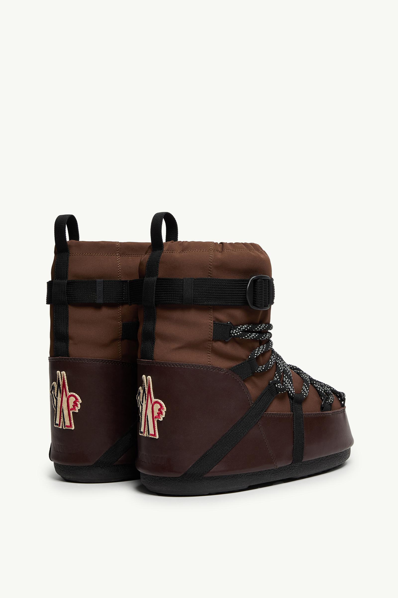 Brown Moon Boot x Moncler Grenoble Icon Low Padded Snow Boot