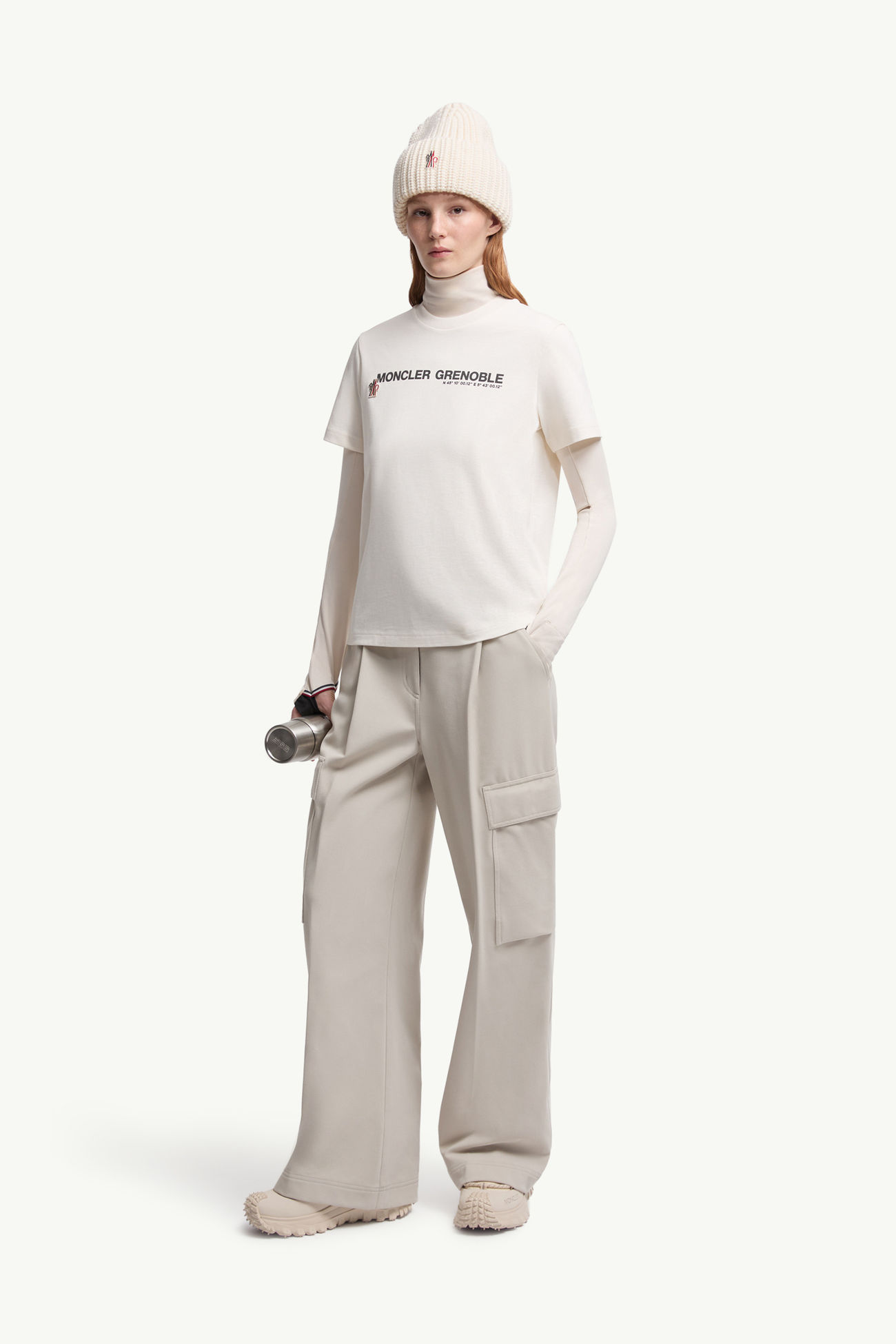 標誌棉質T恤 女士 白色 Moncler 0