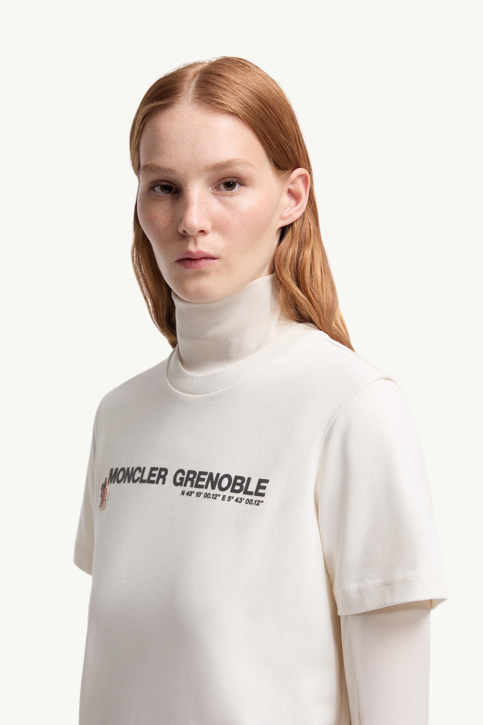 Logo Cotton T-Shirt Women White Moncler 1
