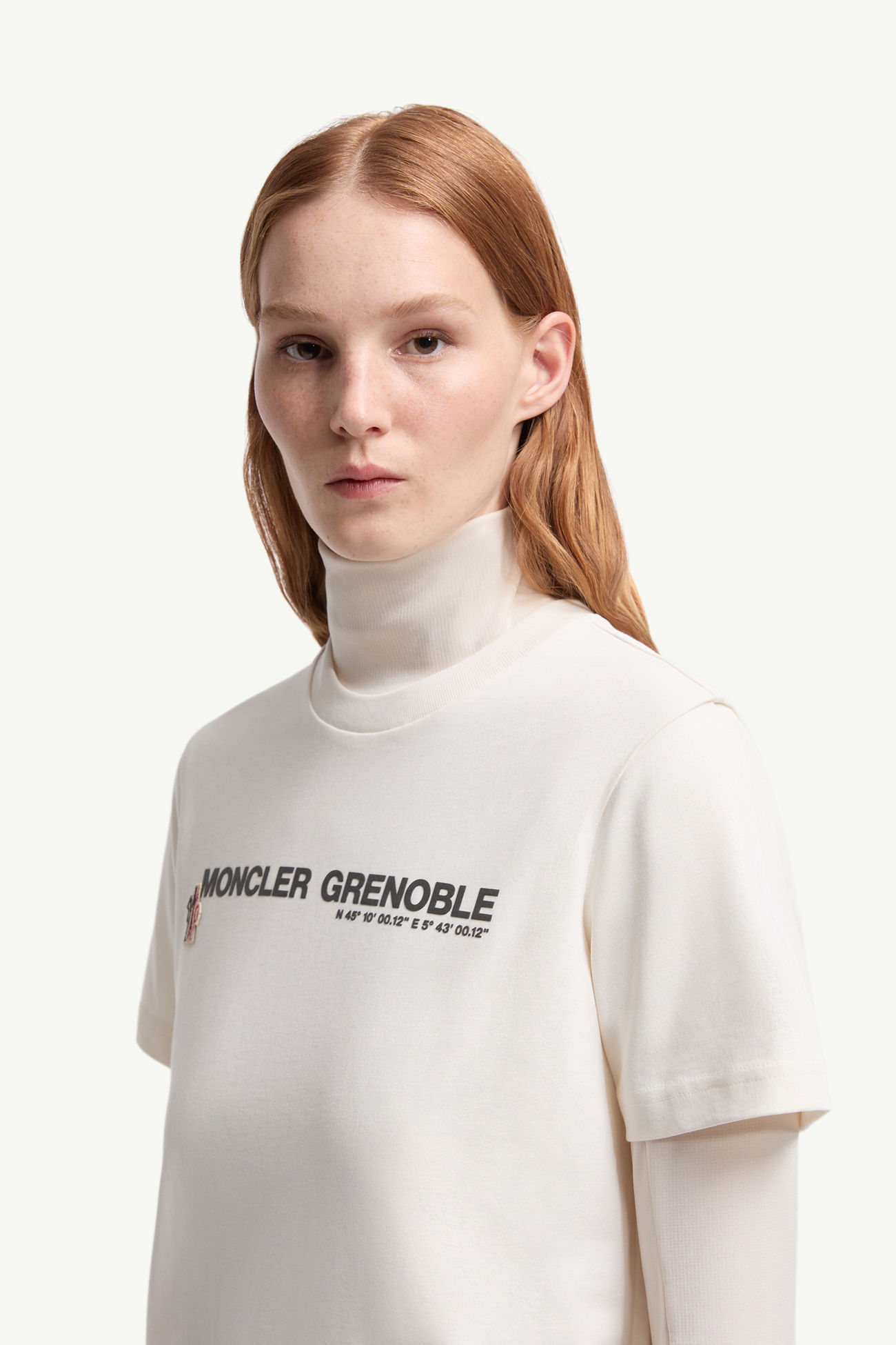 T-shirt en coton à logo Femmes Blanc Moncler 1