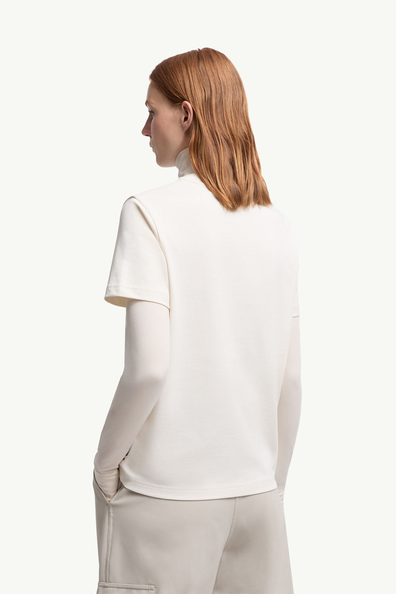 Logo Cotton T-Shirt Women White Moncler 4